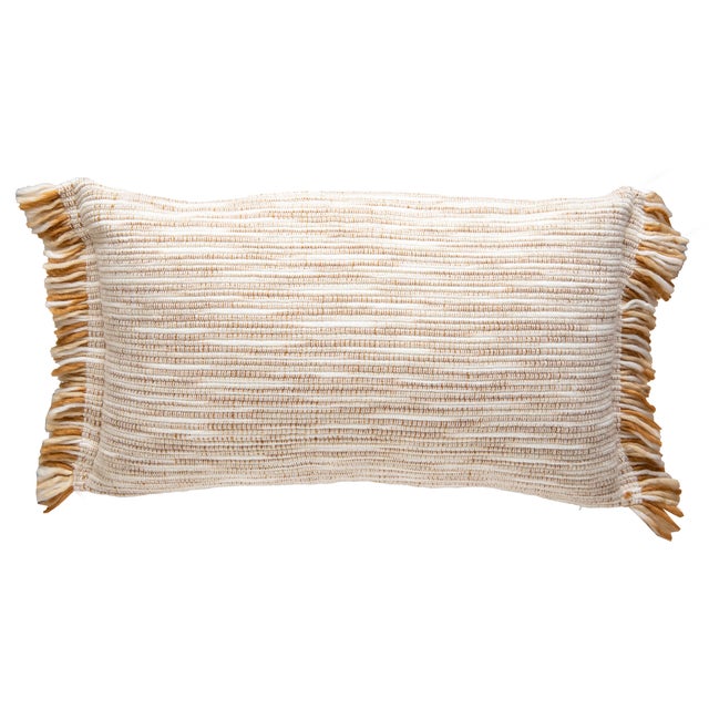 Coussin Frangé, camel l.30 x L.50 cm