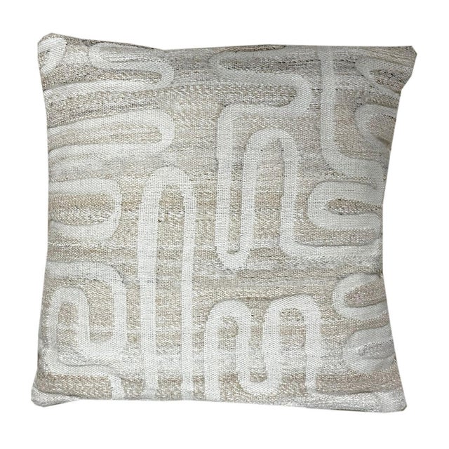 Coussin Jacquard pettray, gris l.45 x L.45 cm