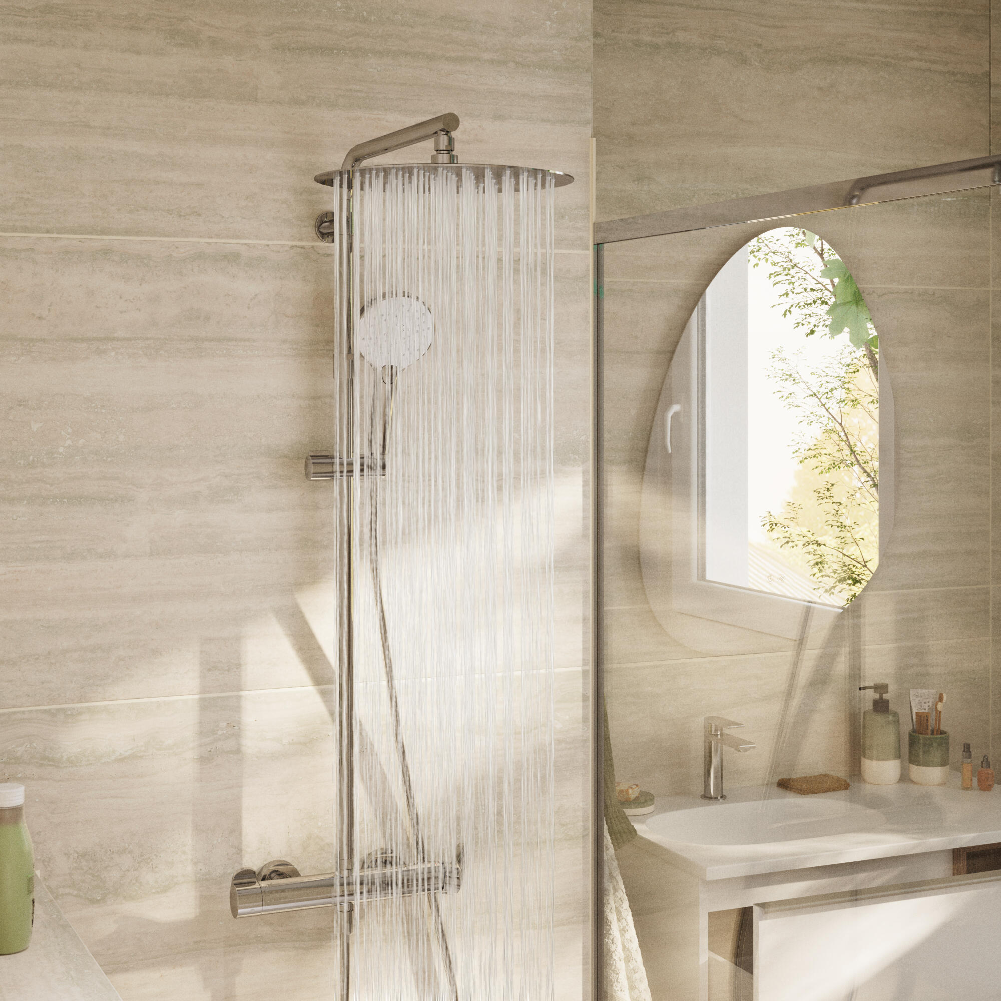 Colonna doccia con miscelatore Icone cromo - 5