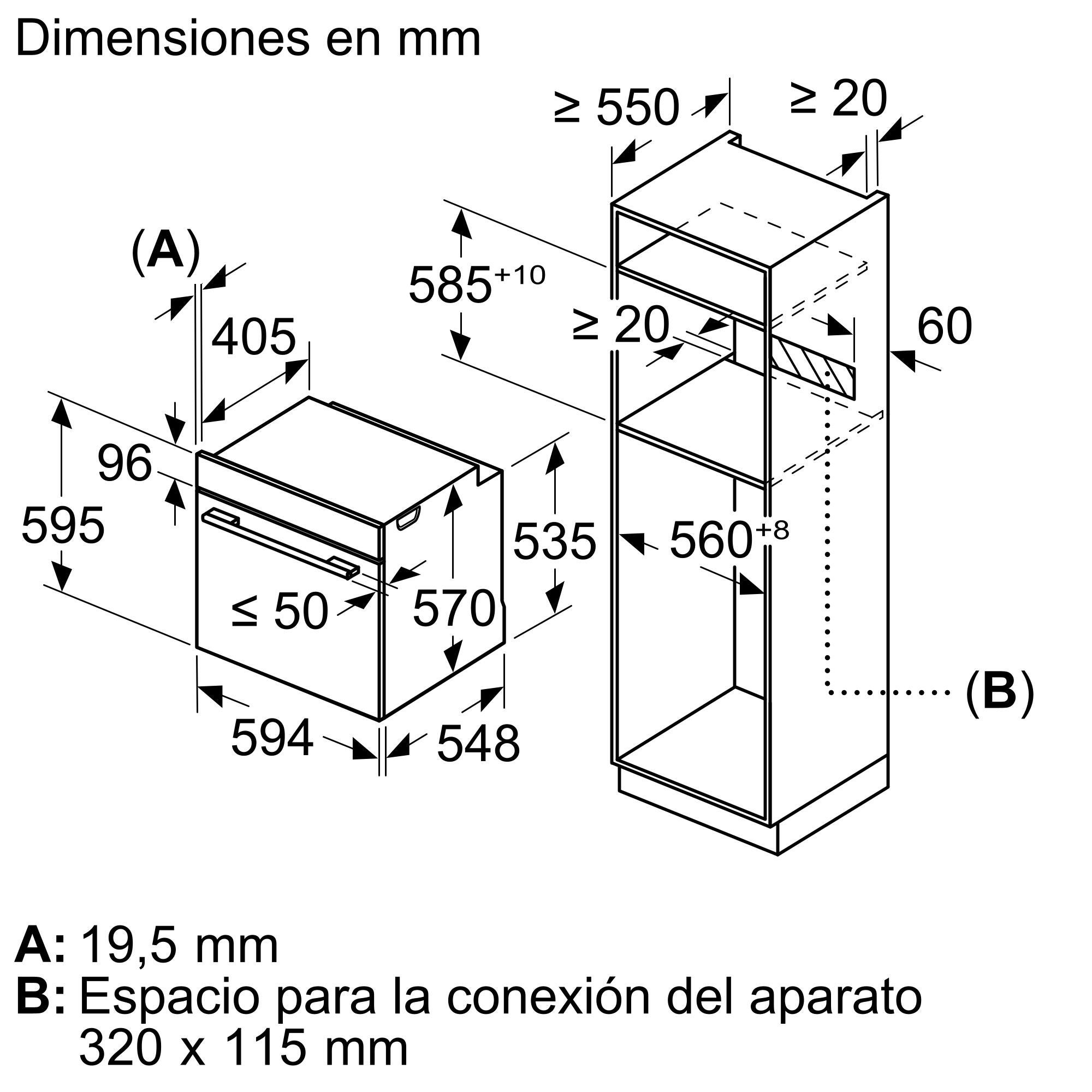 Forno de encastrar multifunções 71 Litros 59,4 x 54,8 x 59,5 cm preto Bosch HBA574ES3 - 9