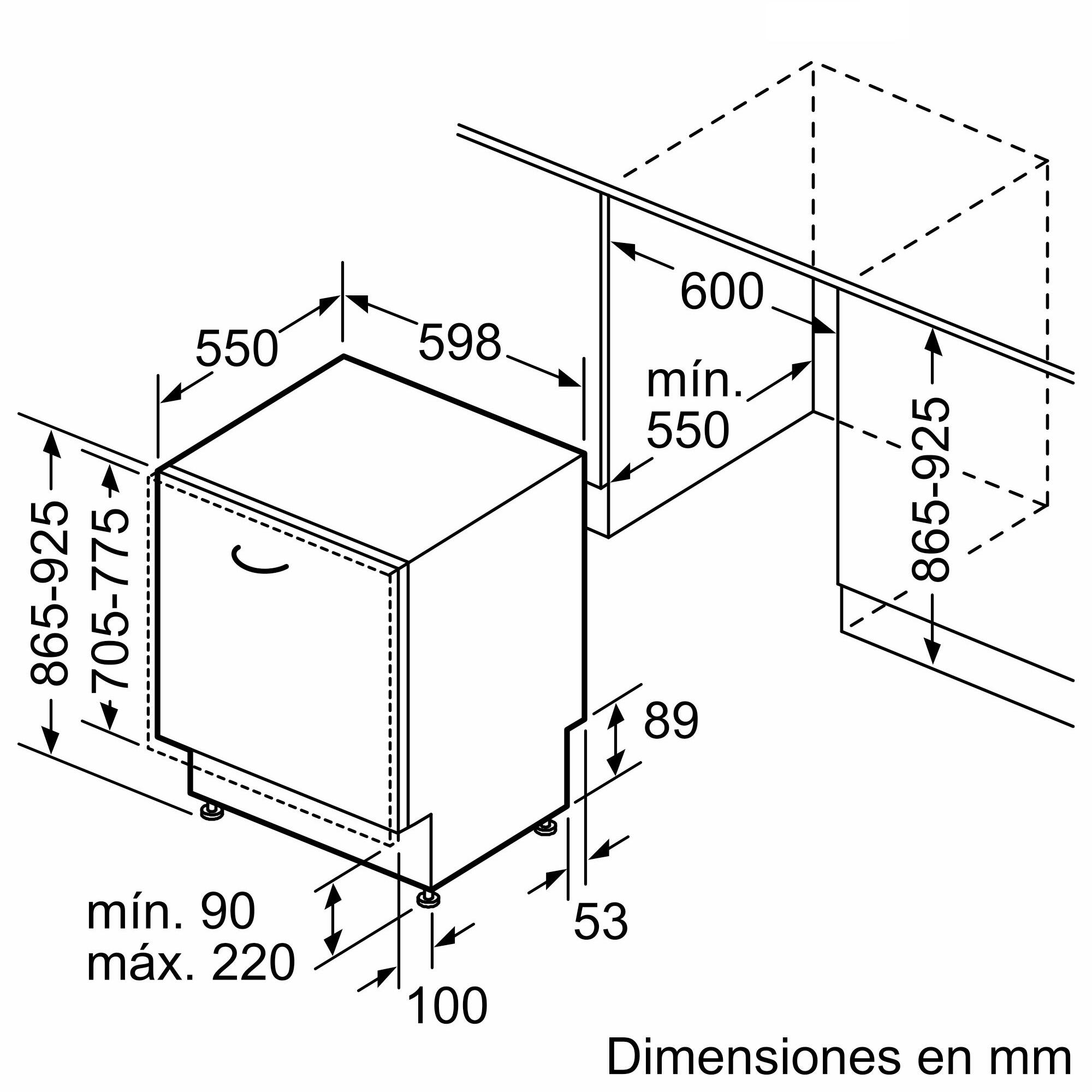 Lavavajillas integrable balay 3vh6330sa inox 60 cm clase d