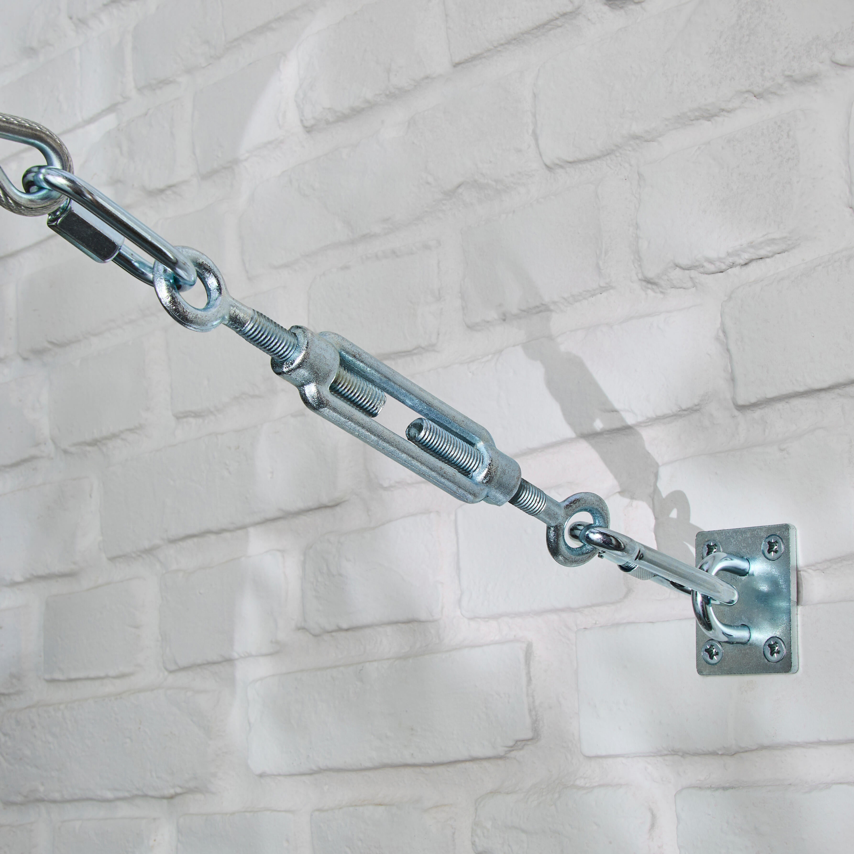 Esticador de 2 olhos STANDERS aço zincado para cabo 2/3MM até 110KG - 3