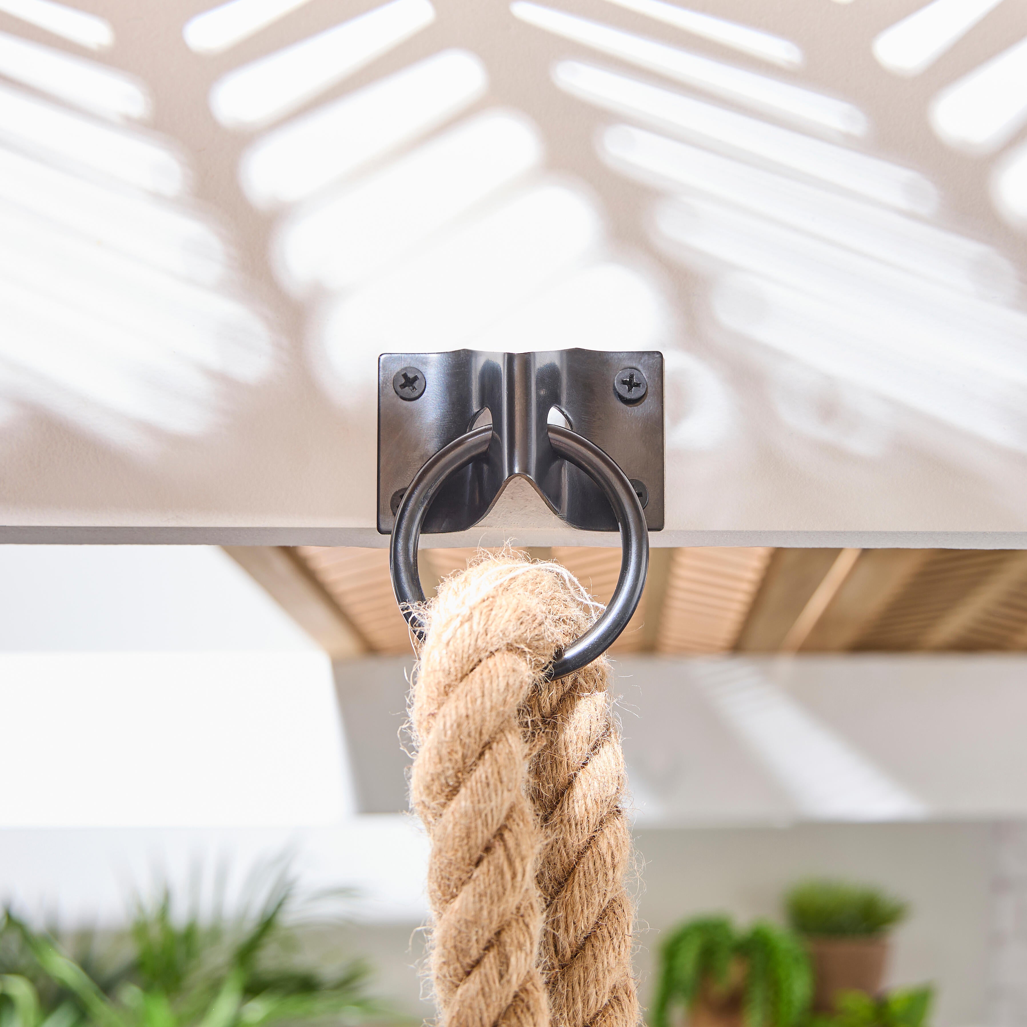 Anilla móvil con placa de acero cincado negro STANDERS Diam.50 mm - 2