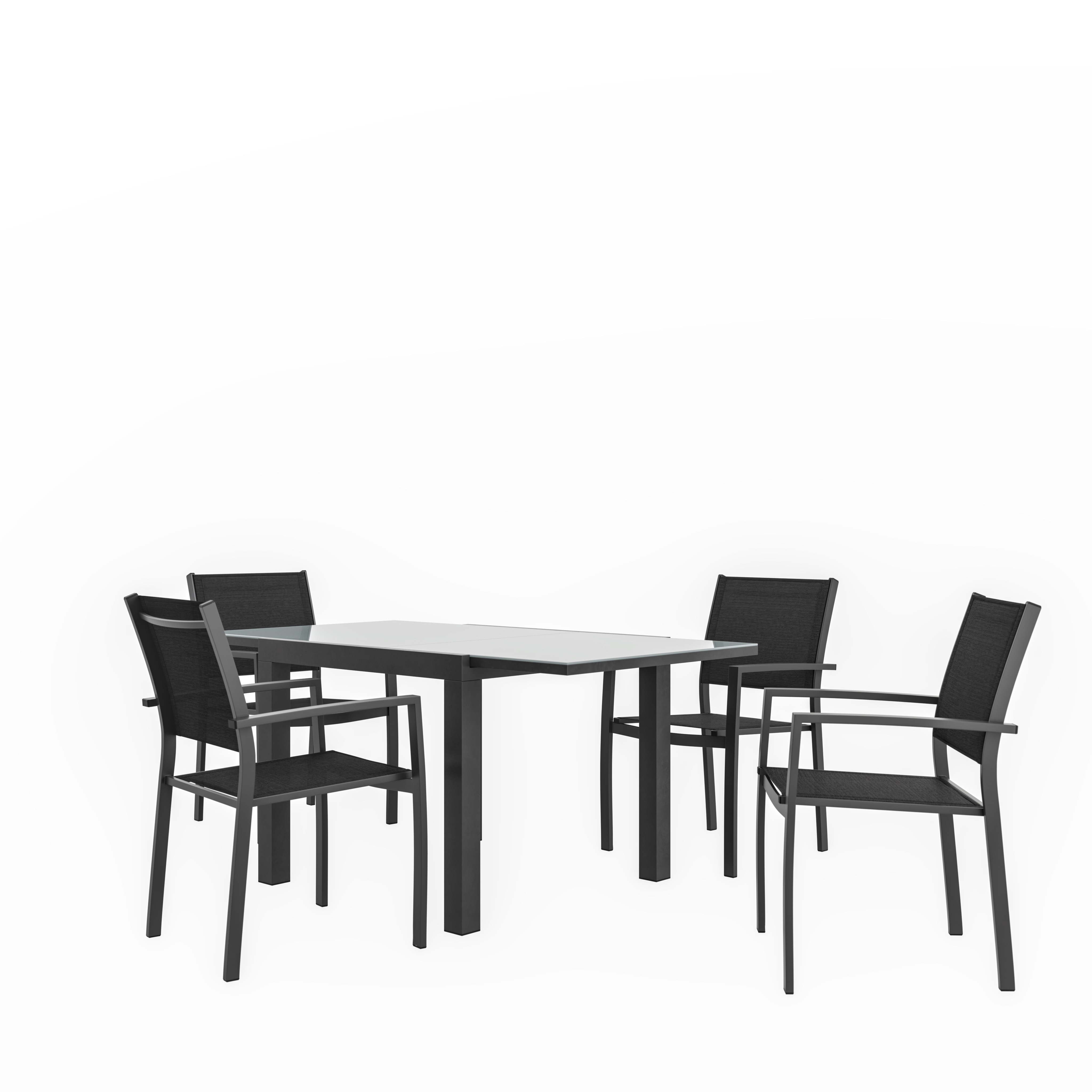 Cadeira de refeição com braços alumínio e textileno antracite Naterial Lyra Beta - 3