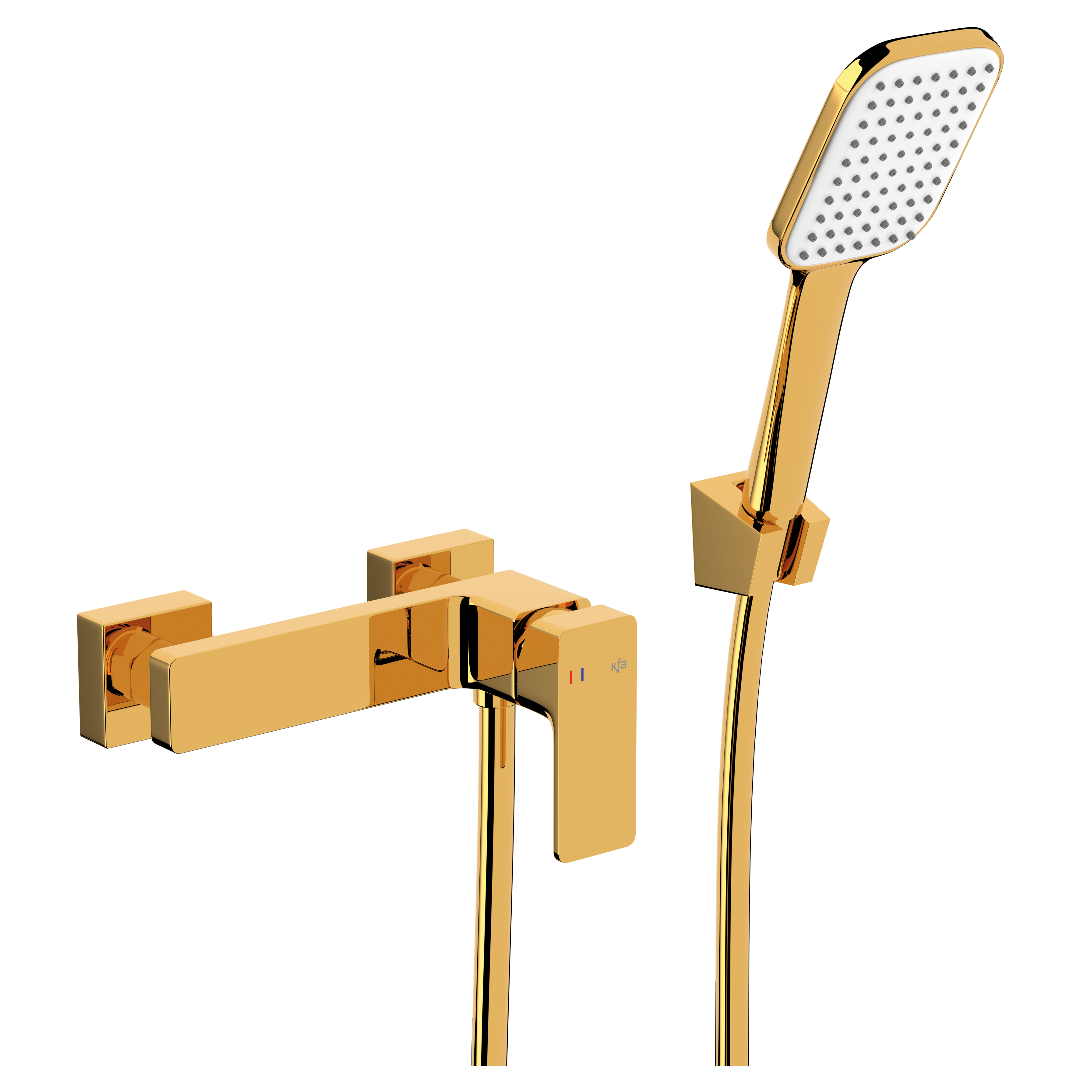 Bateria prysznicowa natryskowa złota połysk Dust KFA Armatura