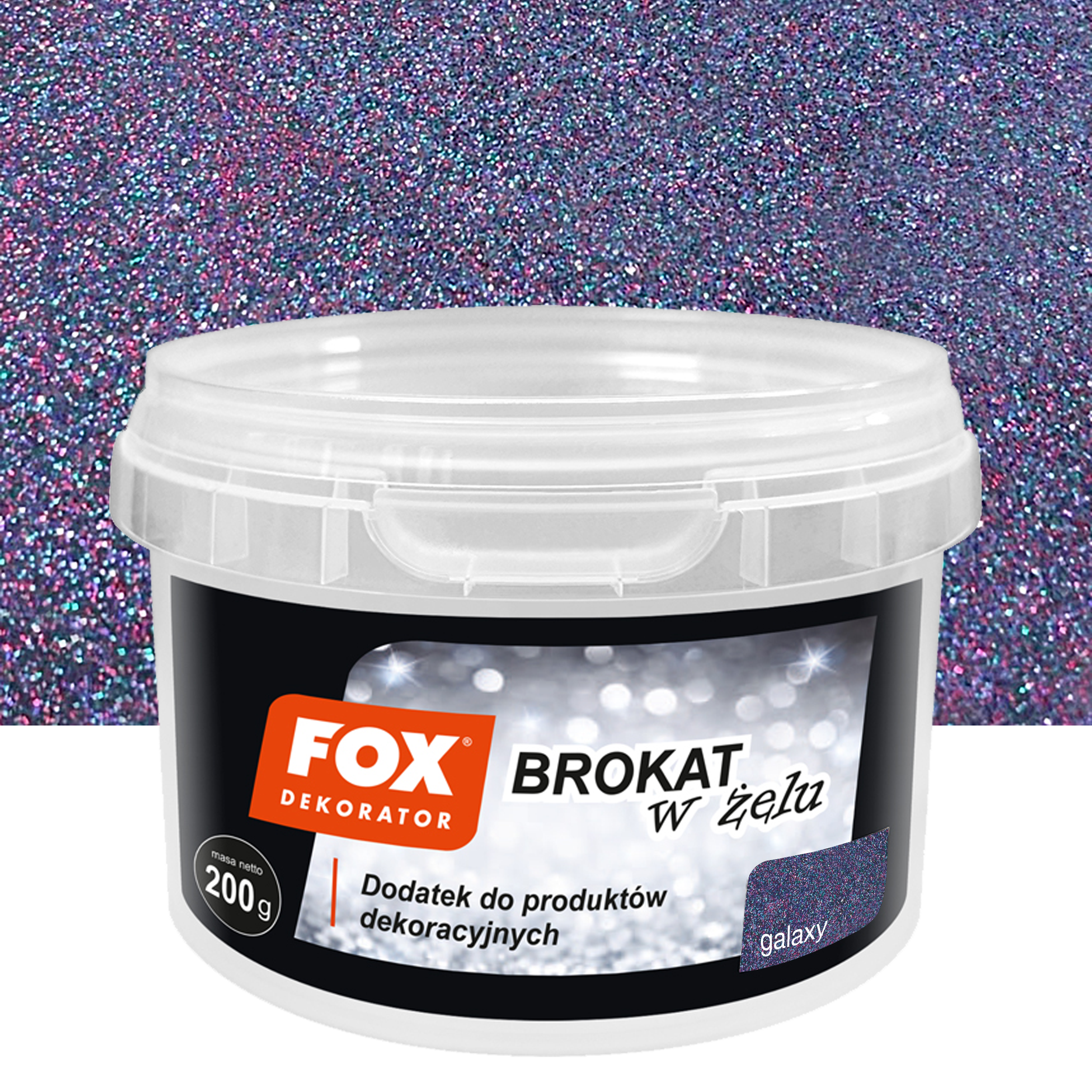 Brokat w żelu Galaxy 200 g Fox