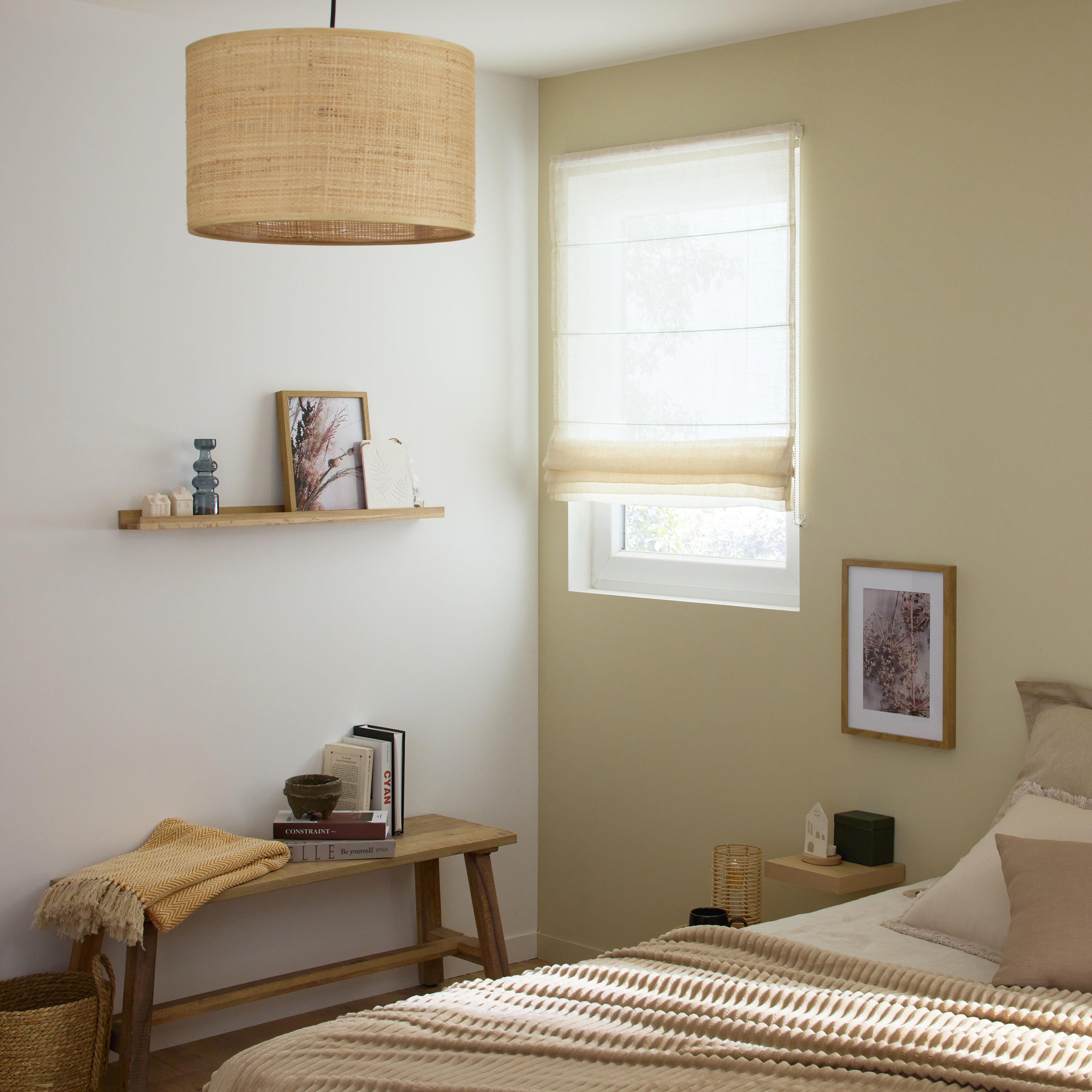 Store bateau Teo, lin beige, l.105 x H.175 cm, INSPIRE - 9