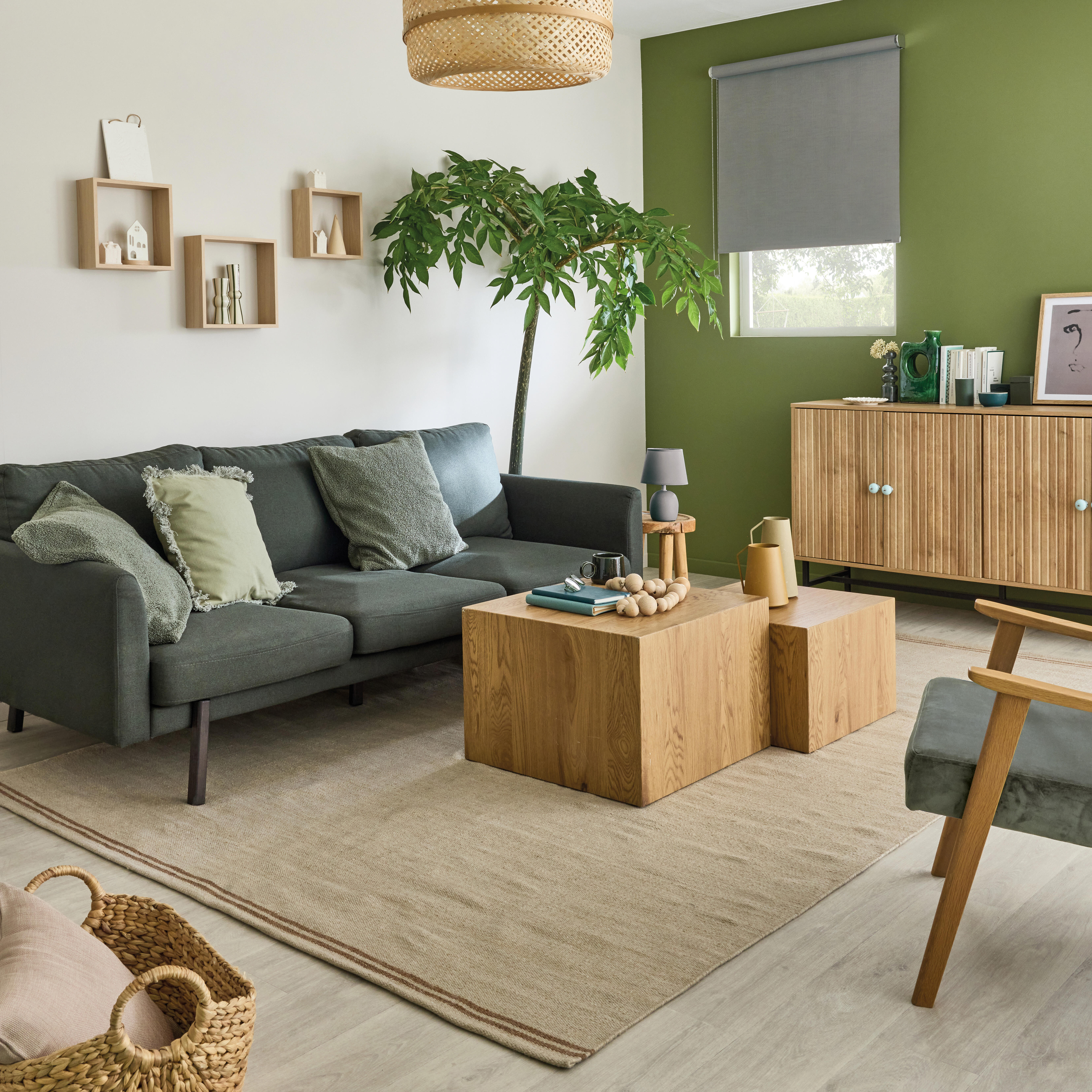 Estante mural Spaceo  en color roble de 30x9.7 cm y carga máx de 5 kg - 10