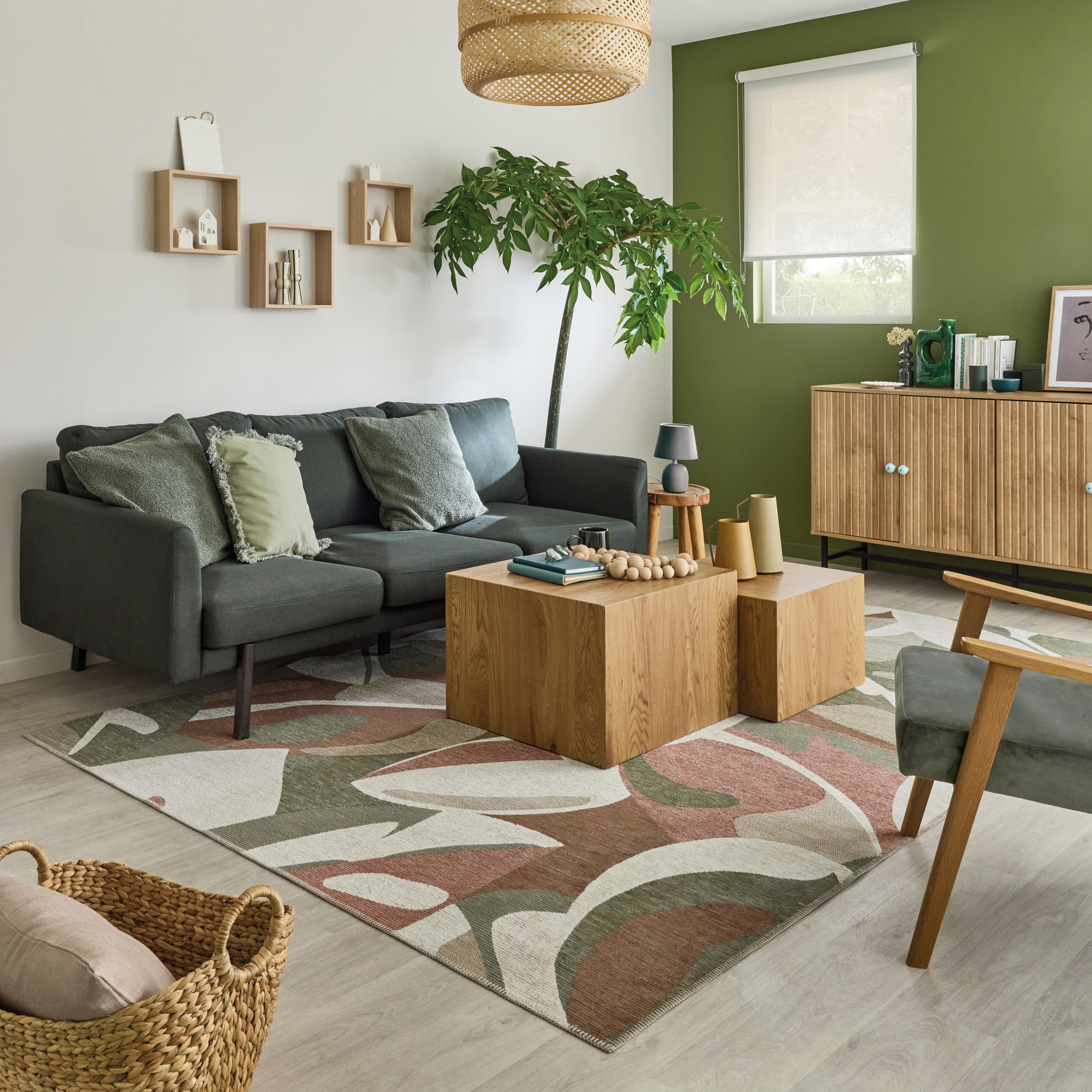 Estante mural Spaceo  en color roble de 30x9.7 cm y carga máx de 5 kg - 9