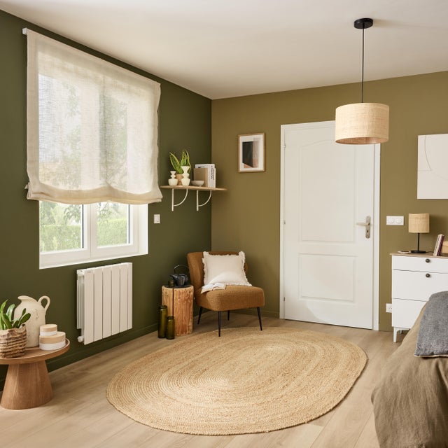 Estor plegable paquetto semi-transparente Charlina 150x175 cm poliéster liso beige INSPIRE con cadena