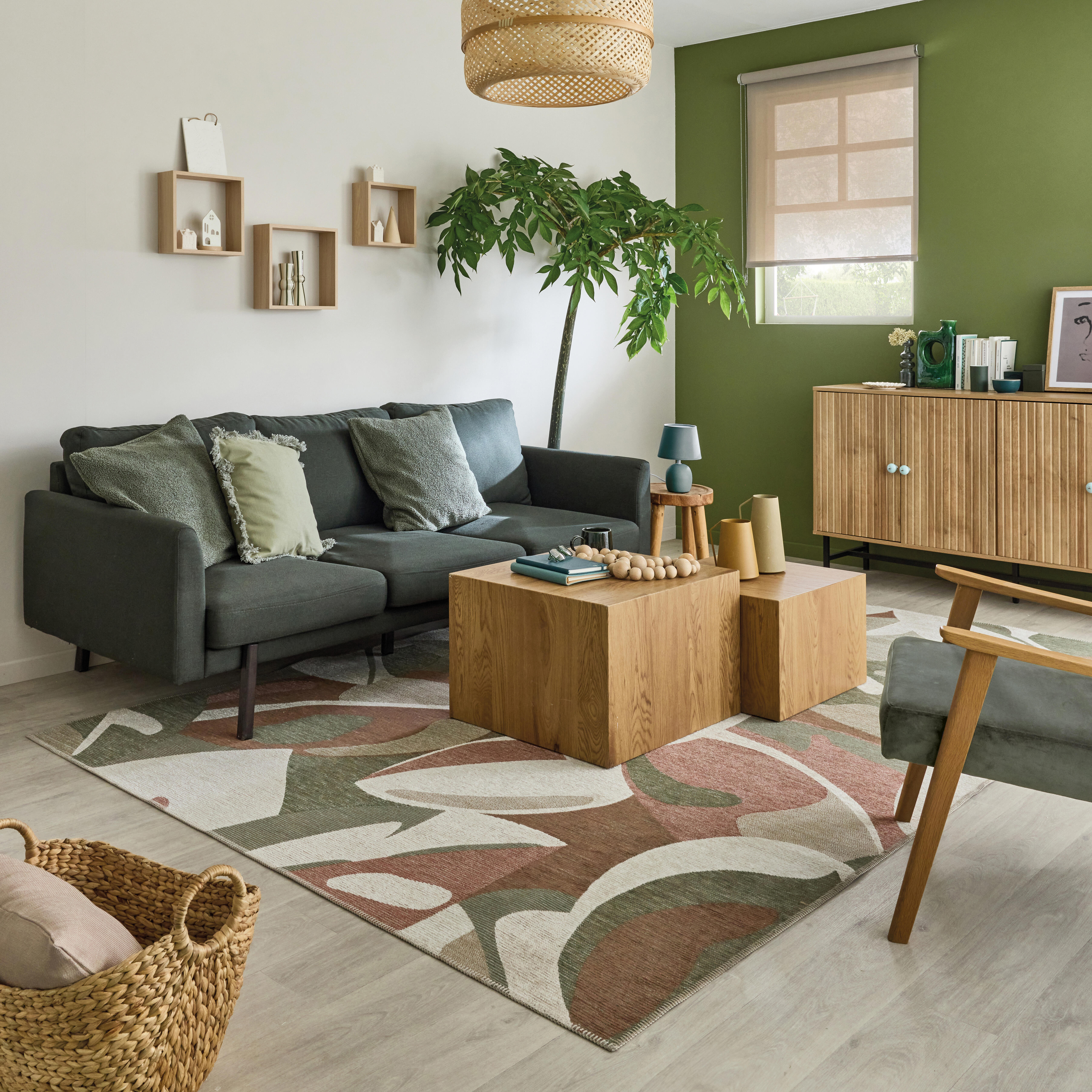 Estante mural Spaceo  en color roble de 30x9.7 cm y carga máx de 5 kg - 5