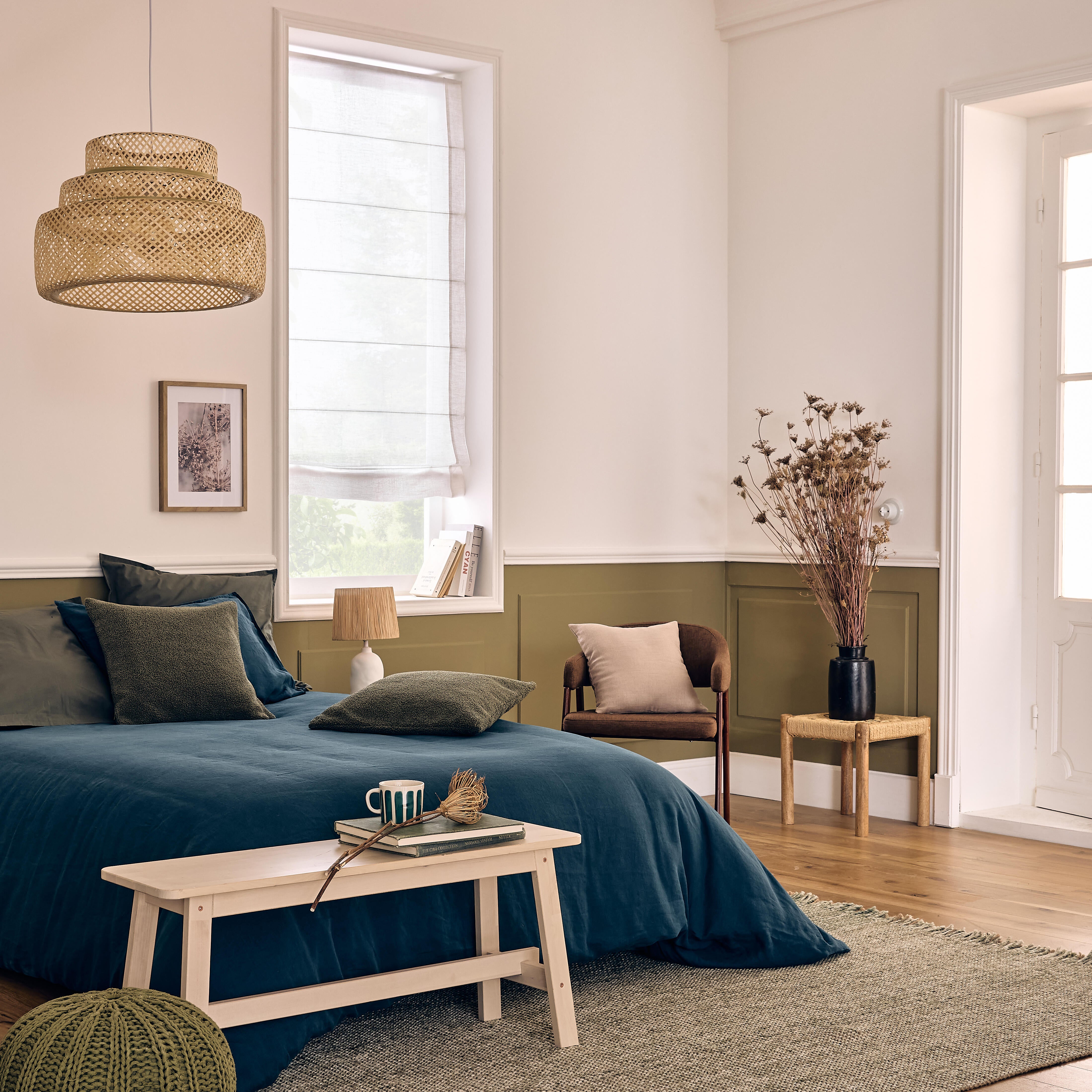 Store bateau Charlina, lin blanc, l.40 x H.175 cm, INSPIRE - 2