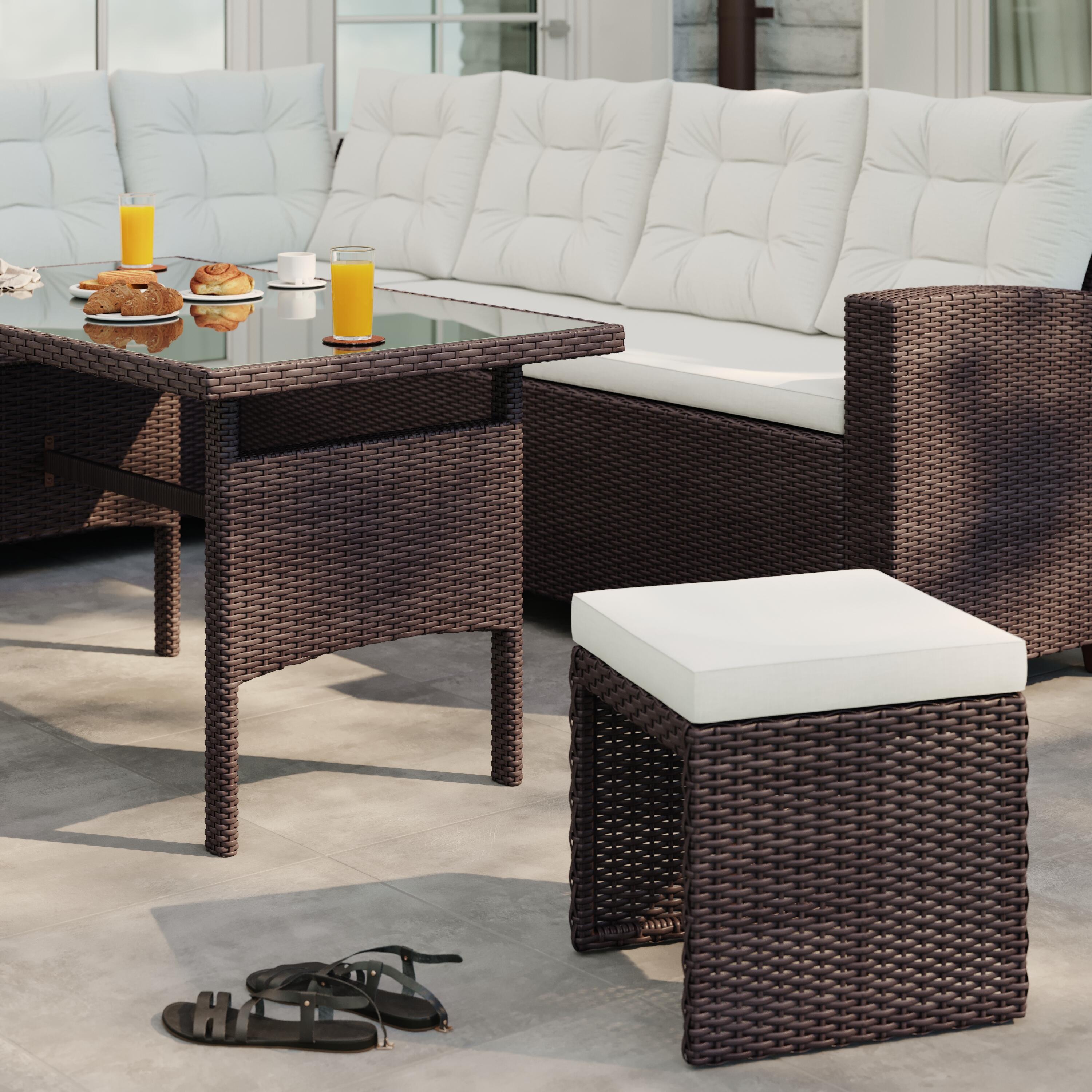 Set de porche de jardín esquinero  Ontario para 9 comensales - 8