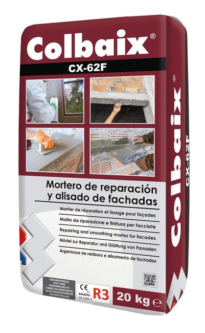 MORTERO REPARACION Y ALISADO R3 COLBAIX 20KG BLANCO - 1