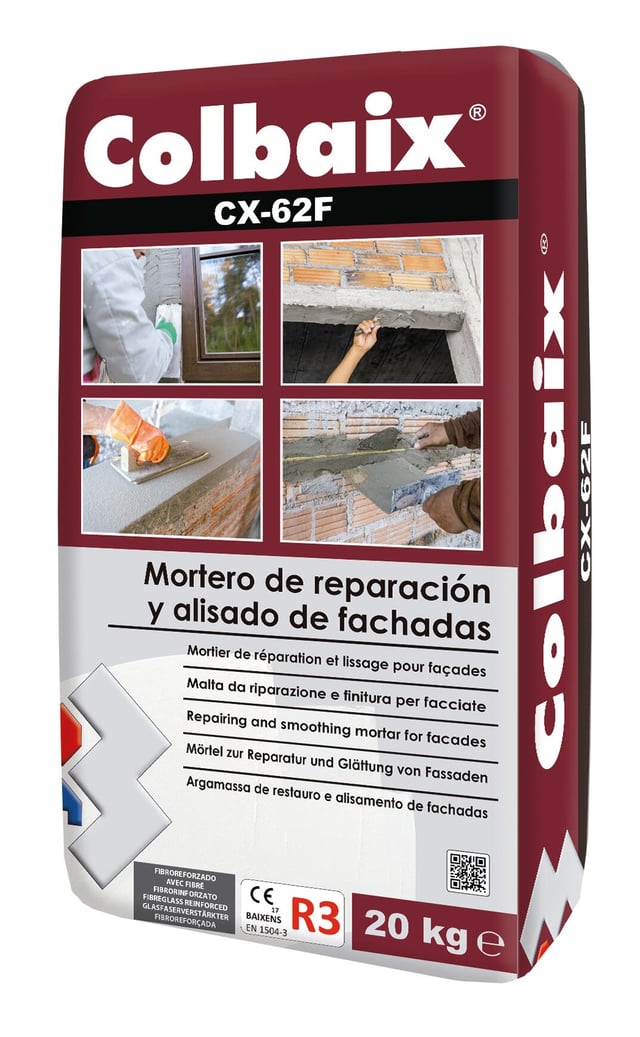MORTERO REPARACION Y ALISADO R3 COLBAIX 20KG BLANCO