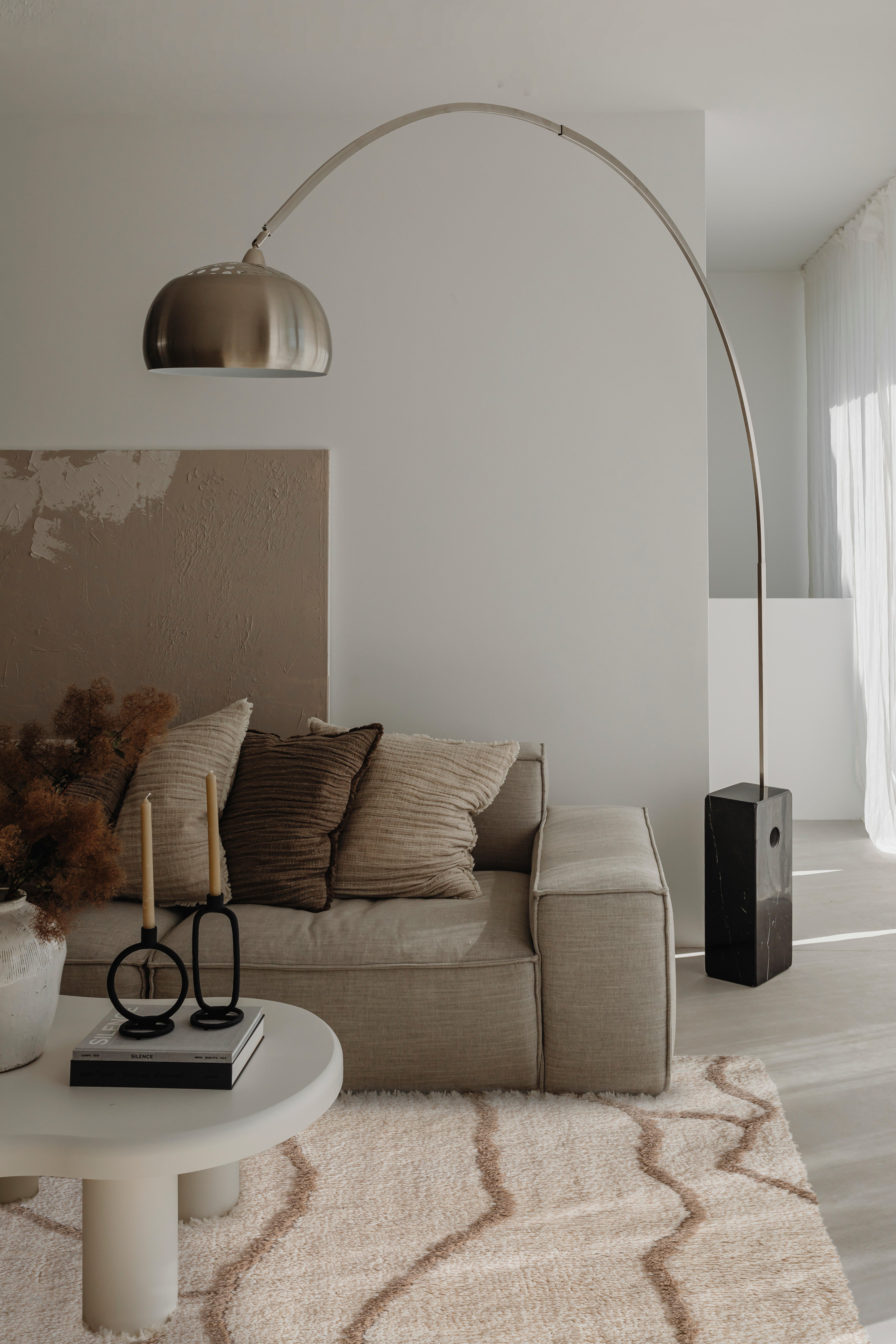 Alfombra algodón Berberí Natalia 160x230cm PARENTESI QUADRA con líneas natural lavable en lavadora - 2