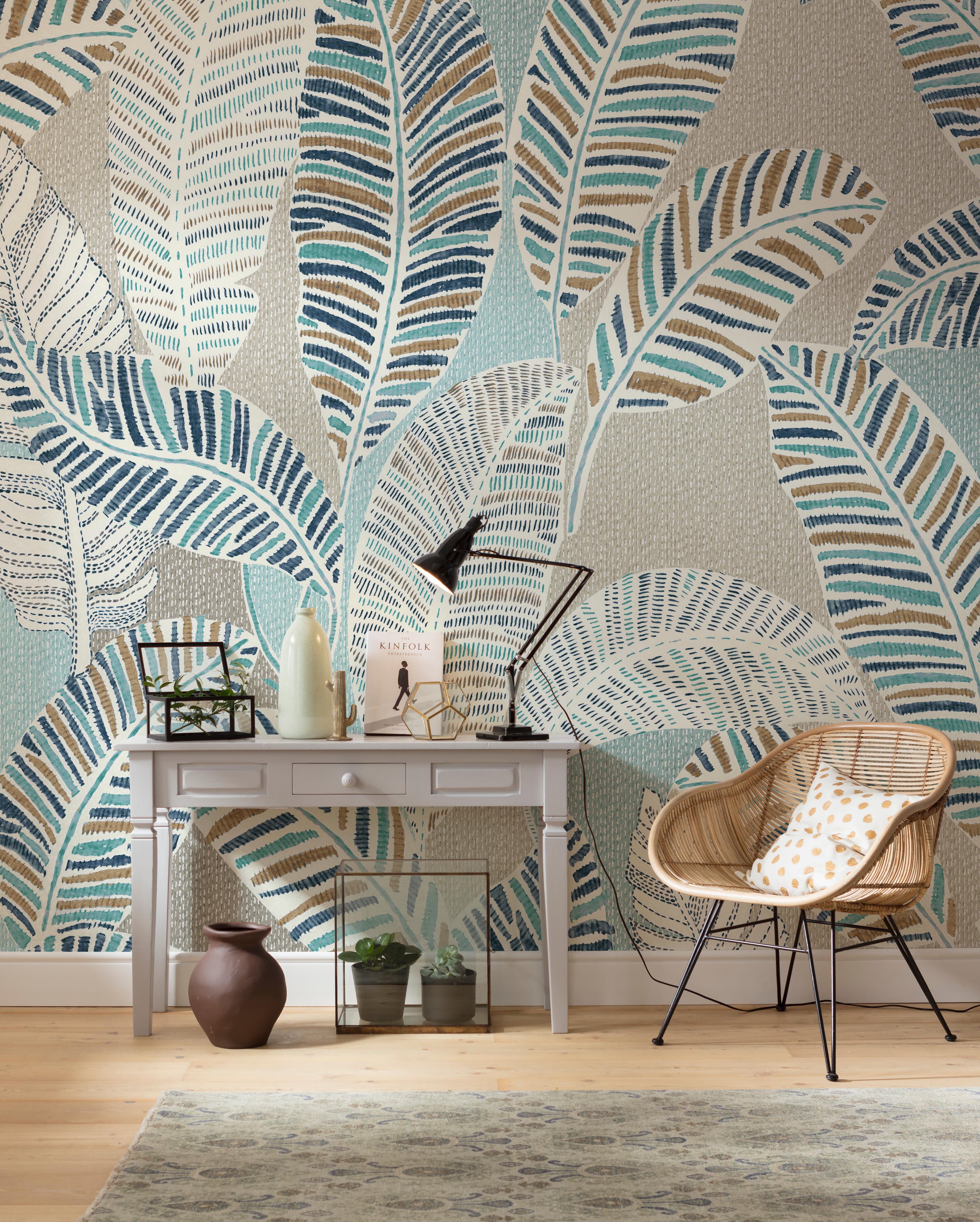 Papier peint panoramique soft bed bleu l.250 x H.250 cm | Leroy Merlin