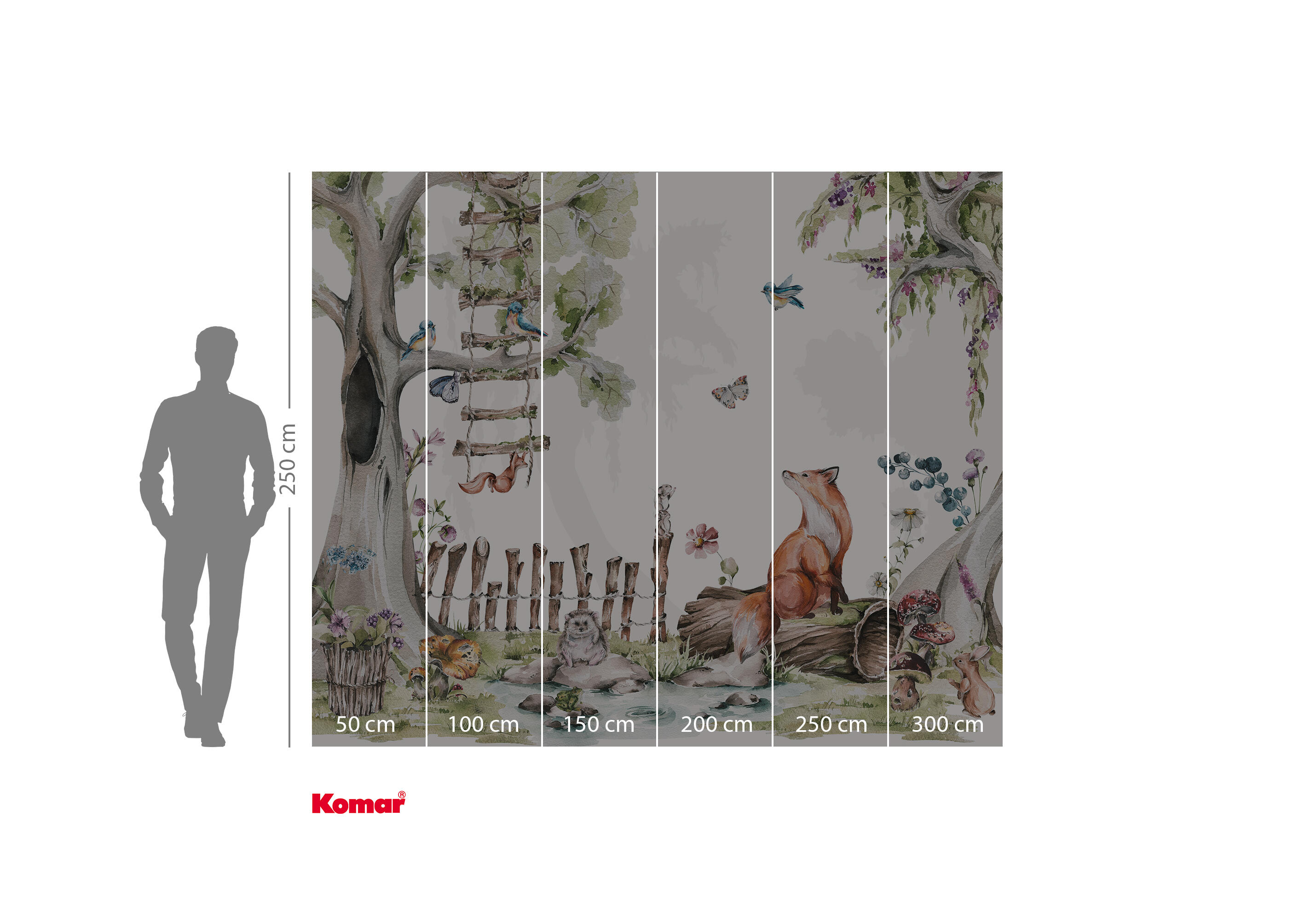 Papier peint panoramique paradis des petits multicolore l.300 x H.250 cm - 3