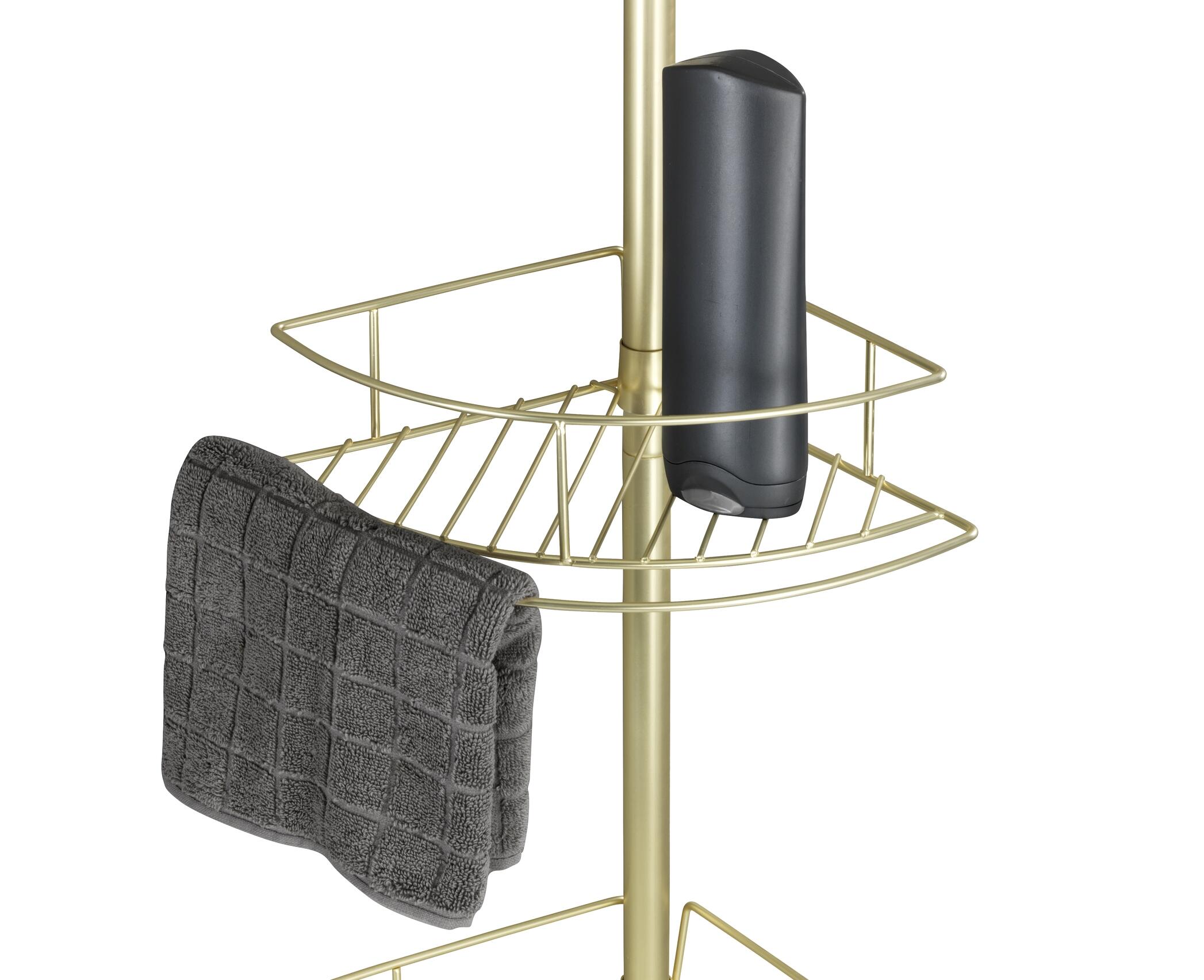 Etagère de douche dorée à encastrer mur de douche / sol de douche dolcedo WENKO - 6