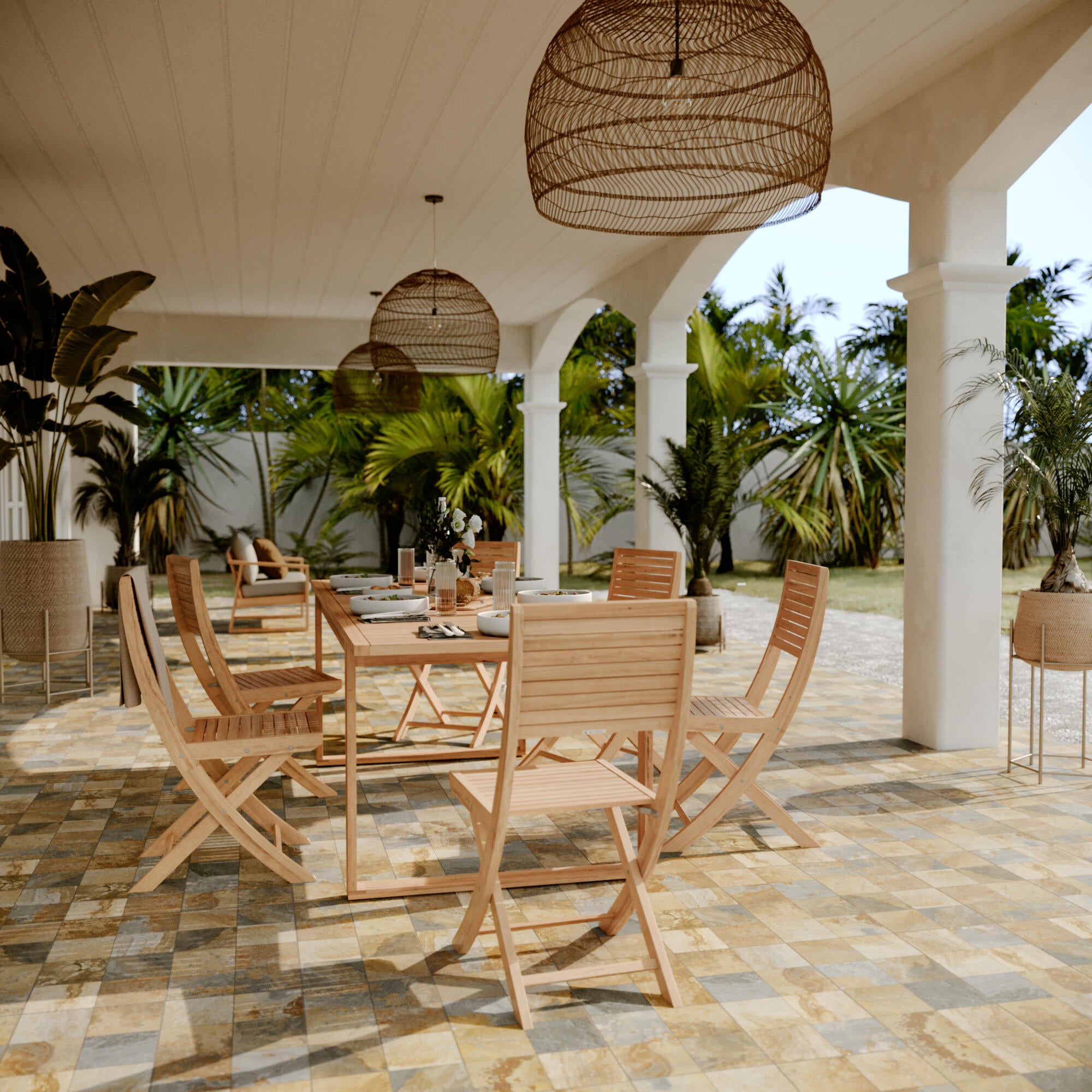 Carrelage sol extérieur effet pierre multicouleur Alcan l.30 x L.60 cm x Ep.8.7 - 4