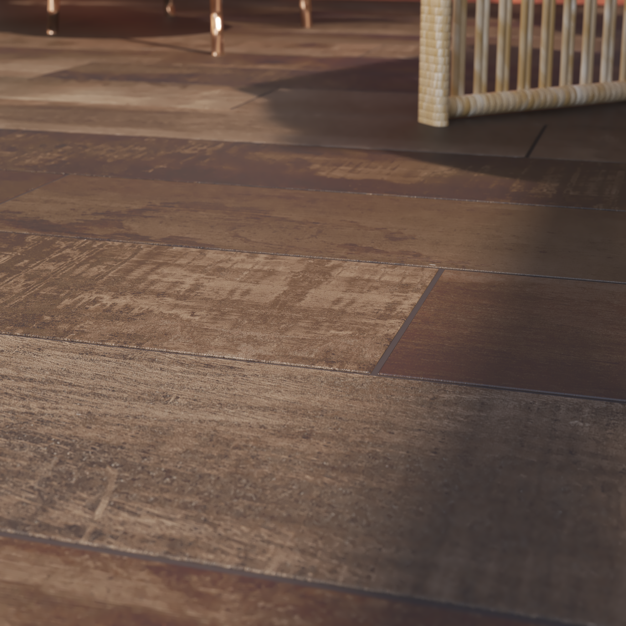 Suelo porcelánico Imara efecto madera marrón oscuro 15x90 cm C3 ARTENS - 7