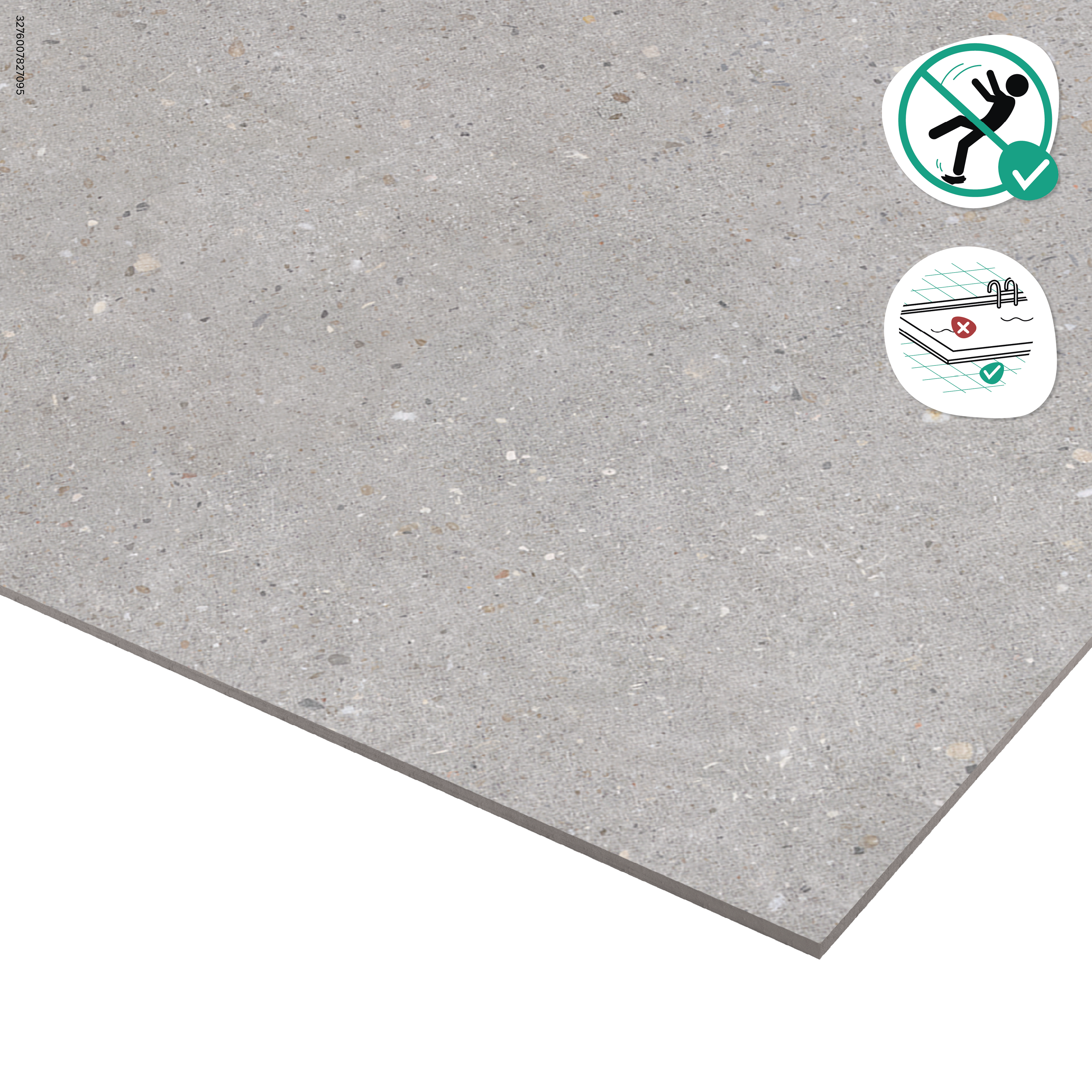 Pavimento cerâmico exterior cinzento mate 60x120 cm Artens Cavir - 10