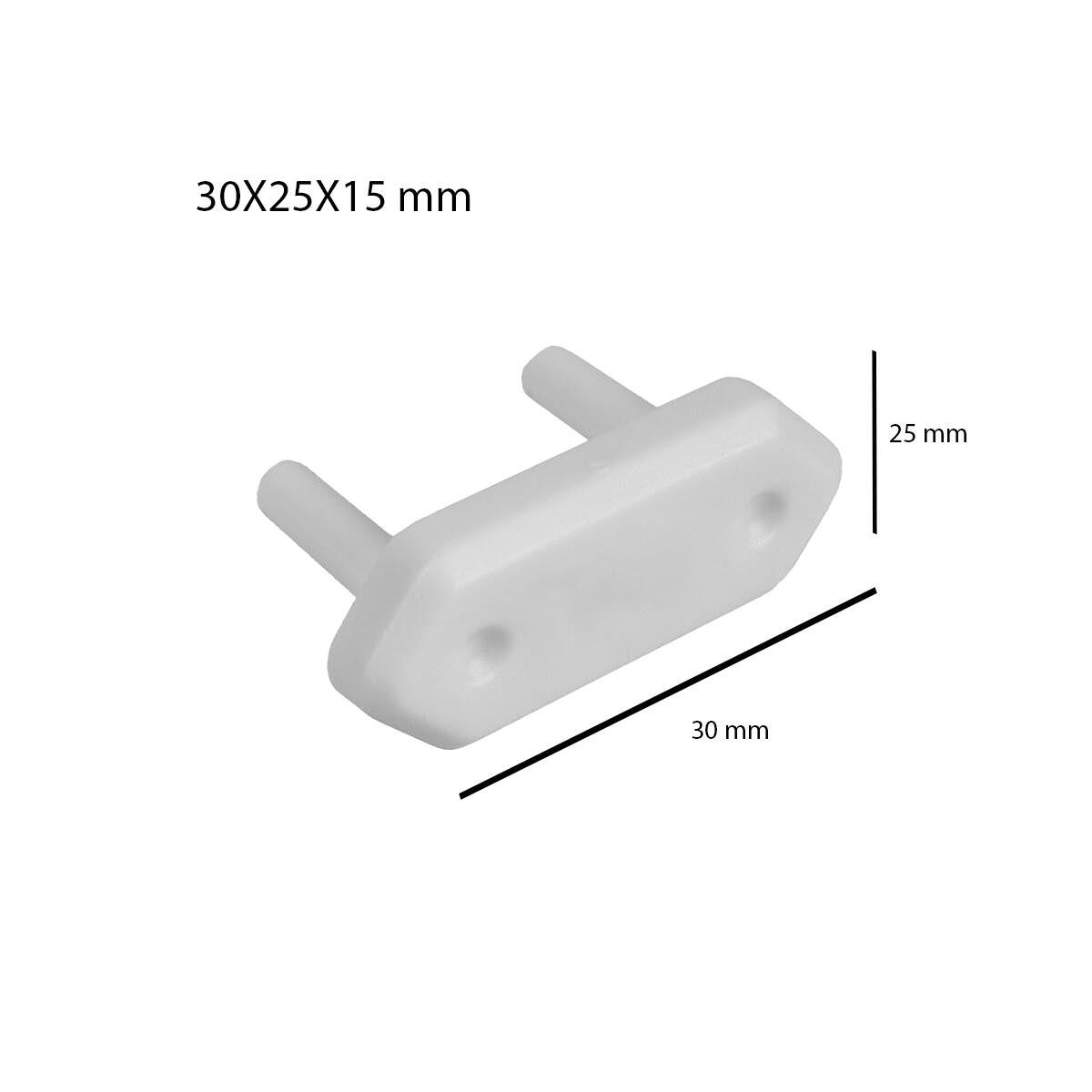 Copripresa PS 10 BC in abs bianco 10 pezzi - 4
