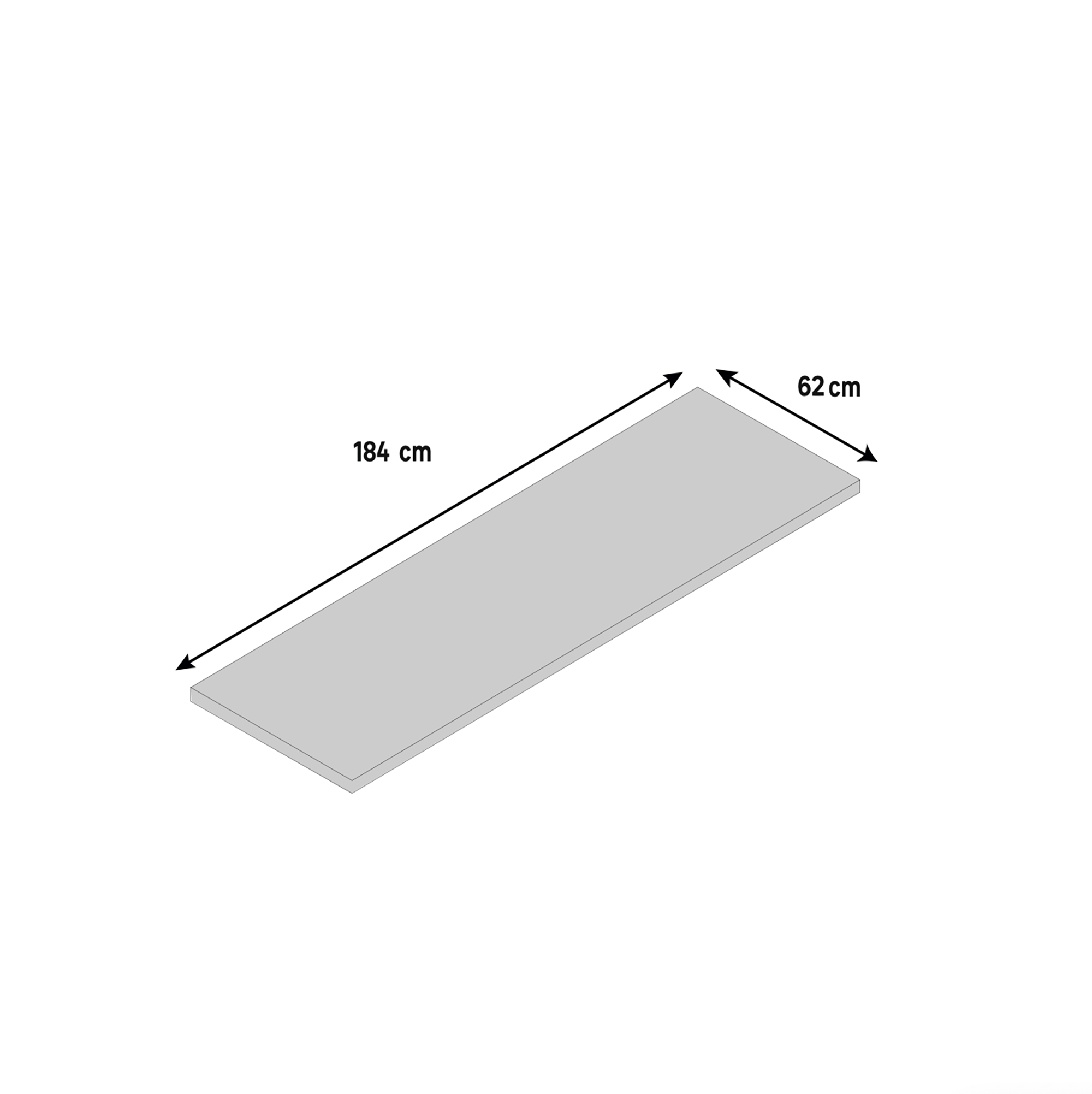Encimera de cocina laminada Eleki haya 184x62 cm espesor 28mm - 3
