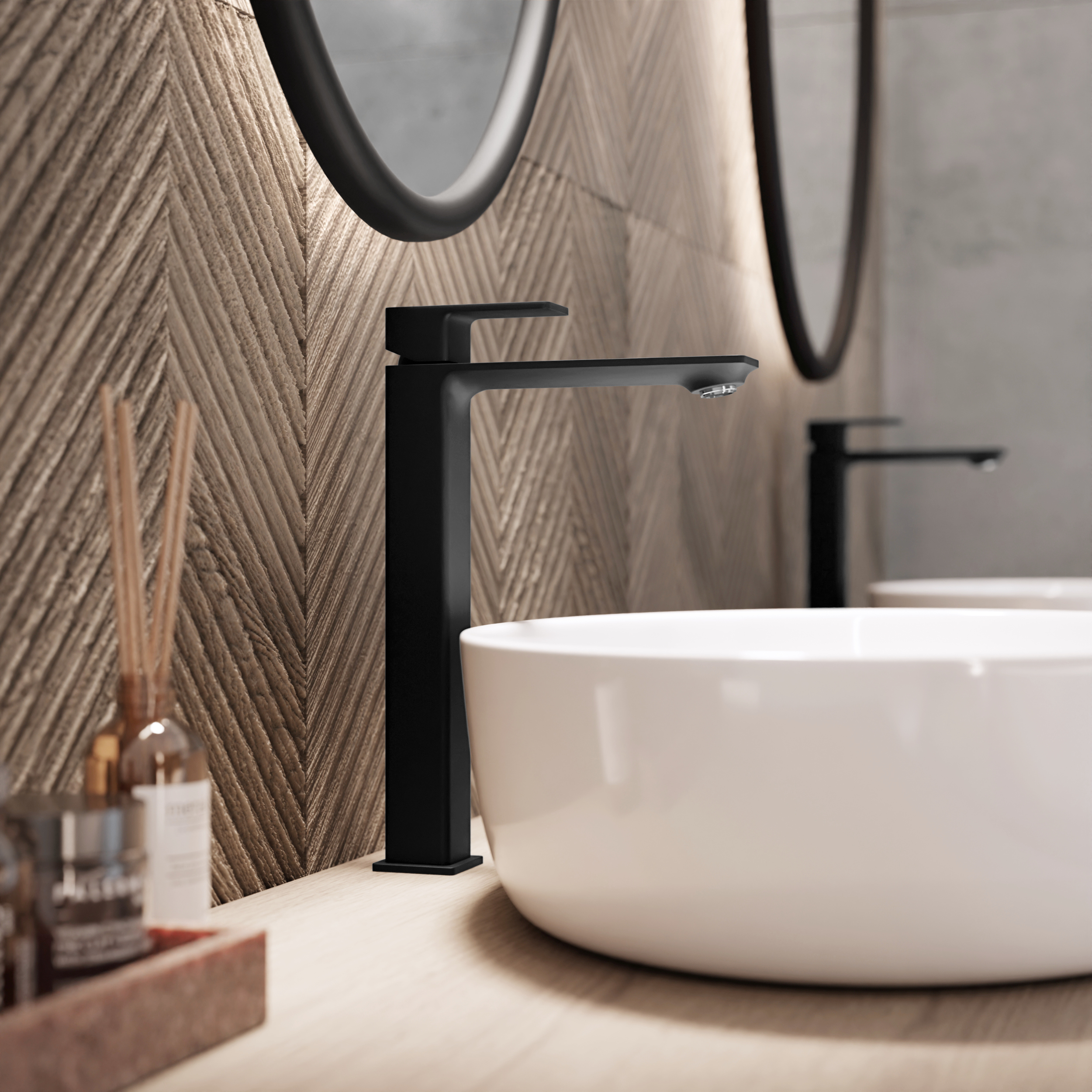 Bateria umywalkowa wysoka czarna 30.6 cm Dust KFA Armatura - 4