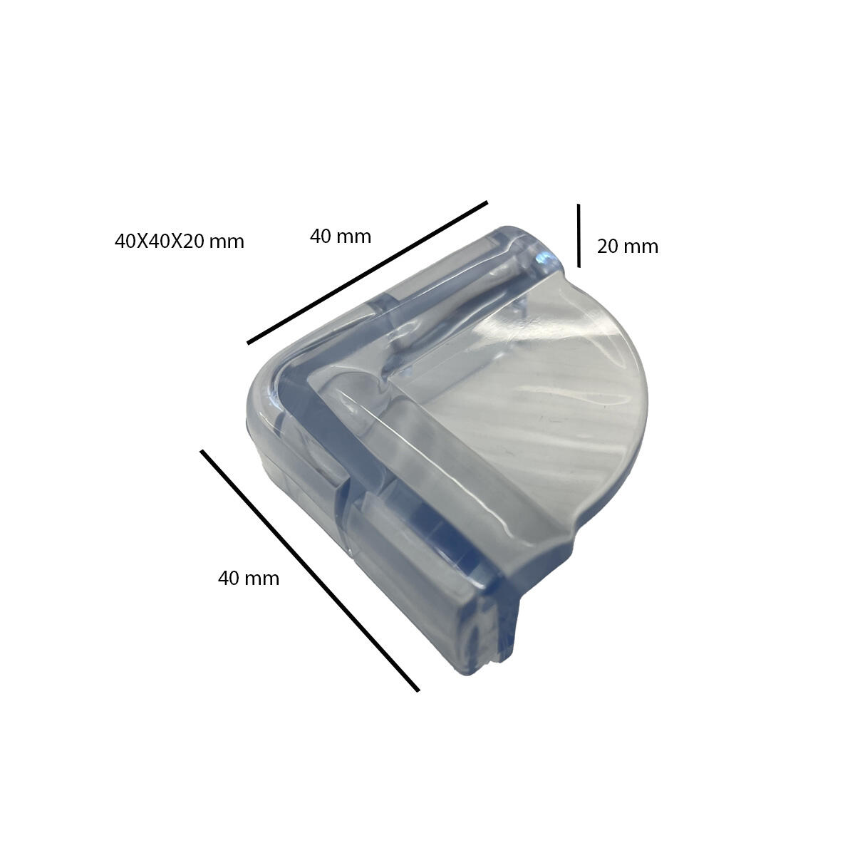 Paraspigolo PARA 17/4 TRS in pvc trasparente Sp 20 mm 4 pezzi - 5