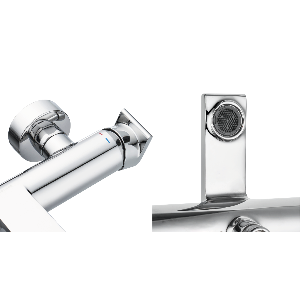 Grifo de bañera monomando SENSEA Cinta cromo brillo Latón - 10