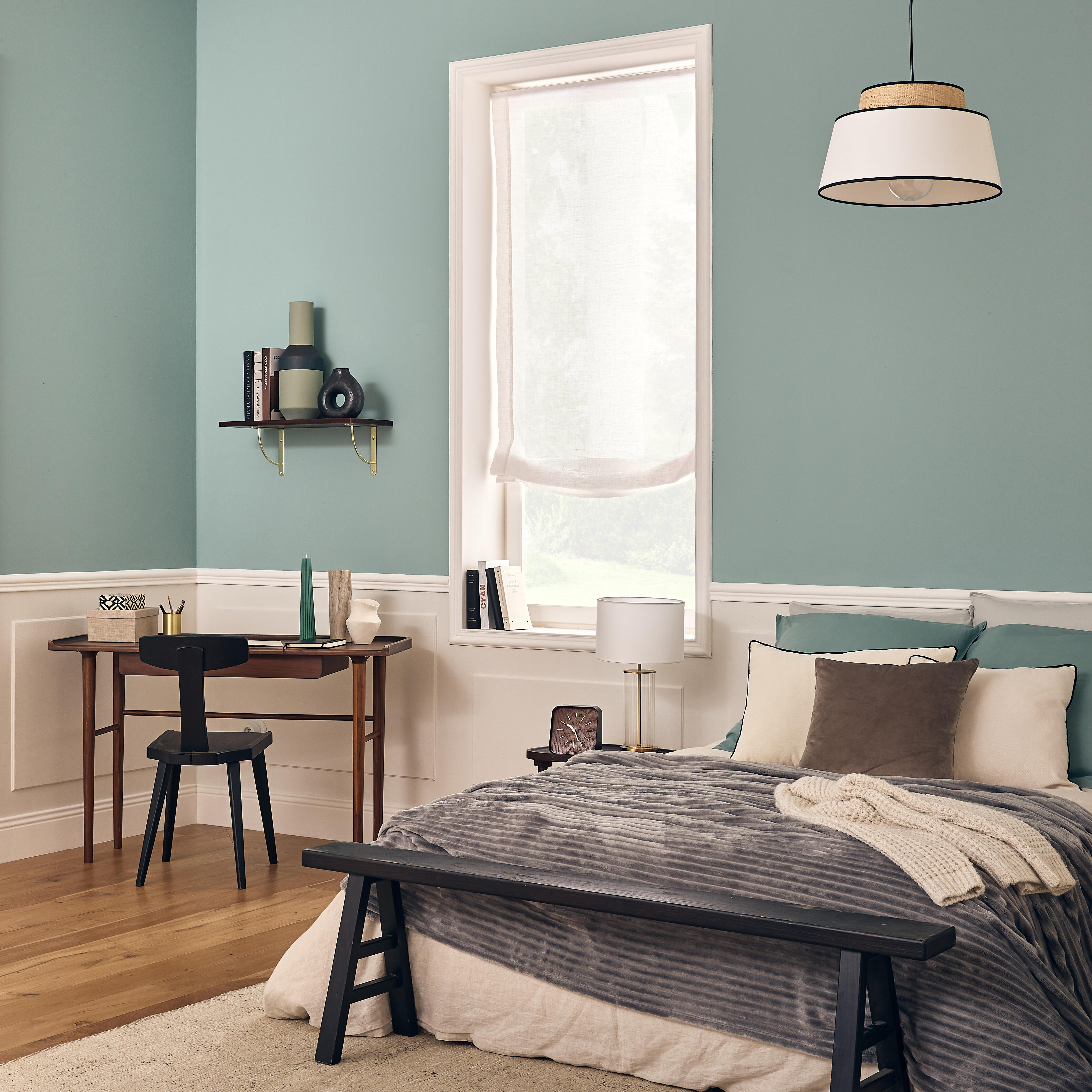 Estante mural SPACEO de acacia 600X260X18 mm - 2