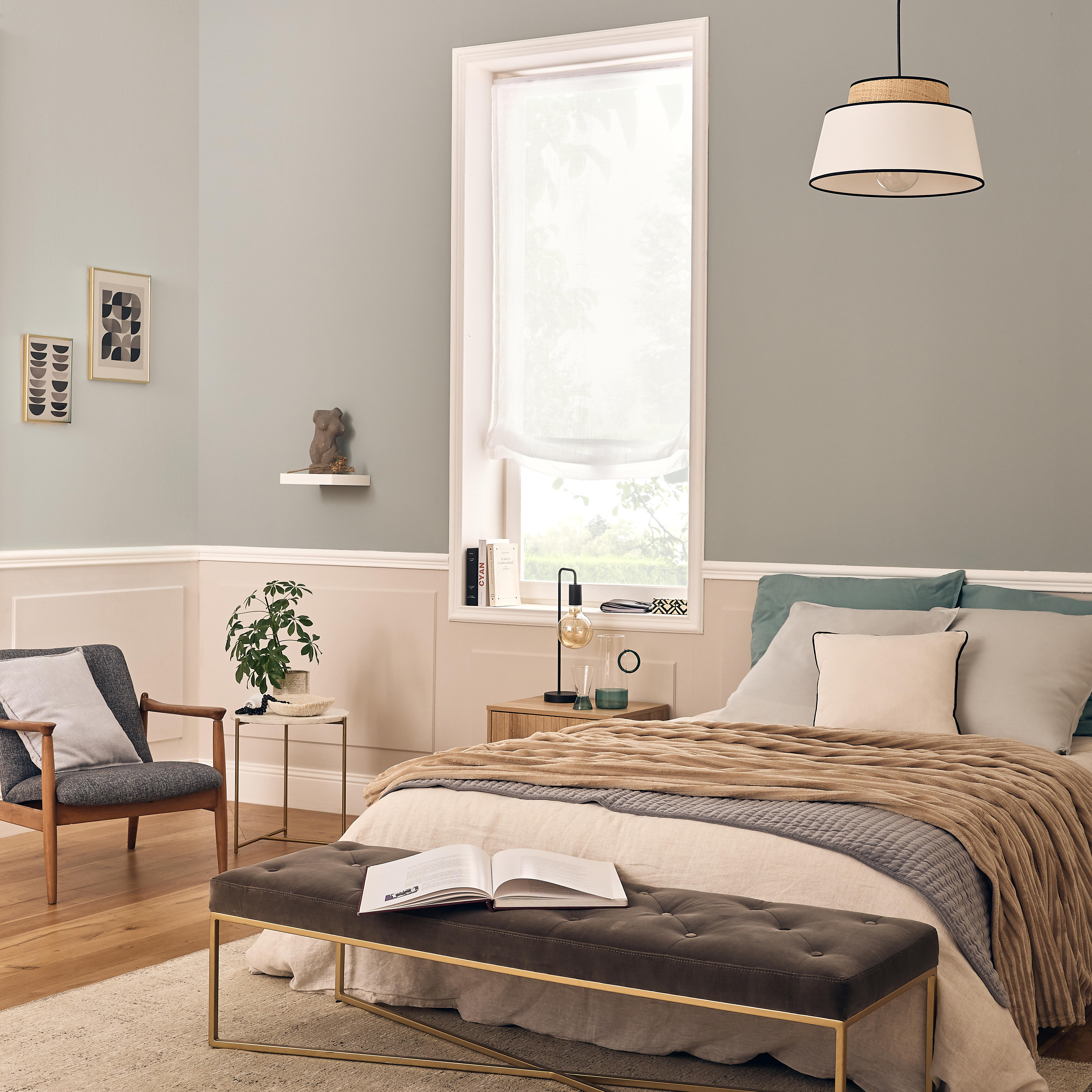 Pittura per interni per parete e soffitto lavabile, LUXENS Biobased verde sage 4 opaco, 2.5 L - 4