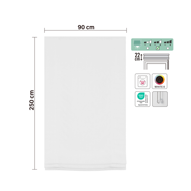 Tenda a pacchetto INSPIRE Charlina bianco 90x250 cm