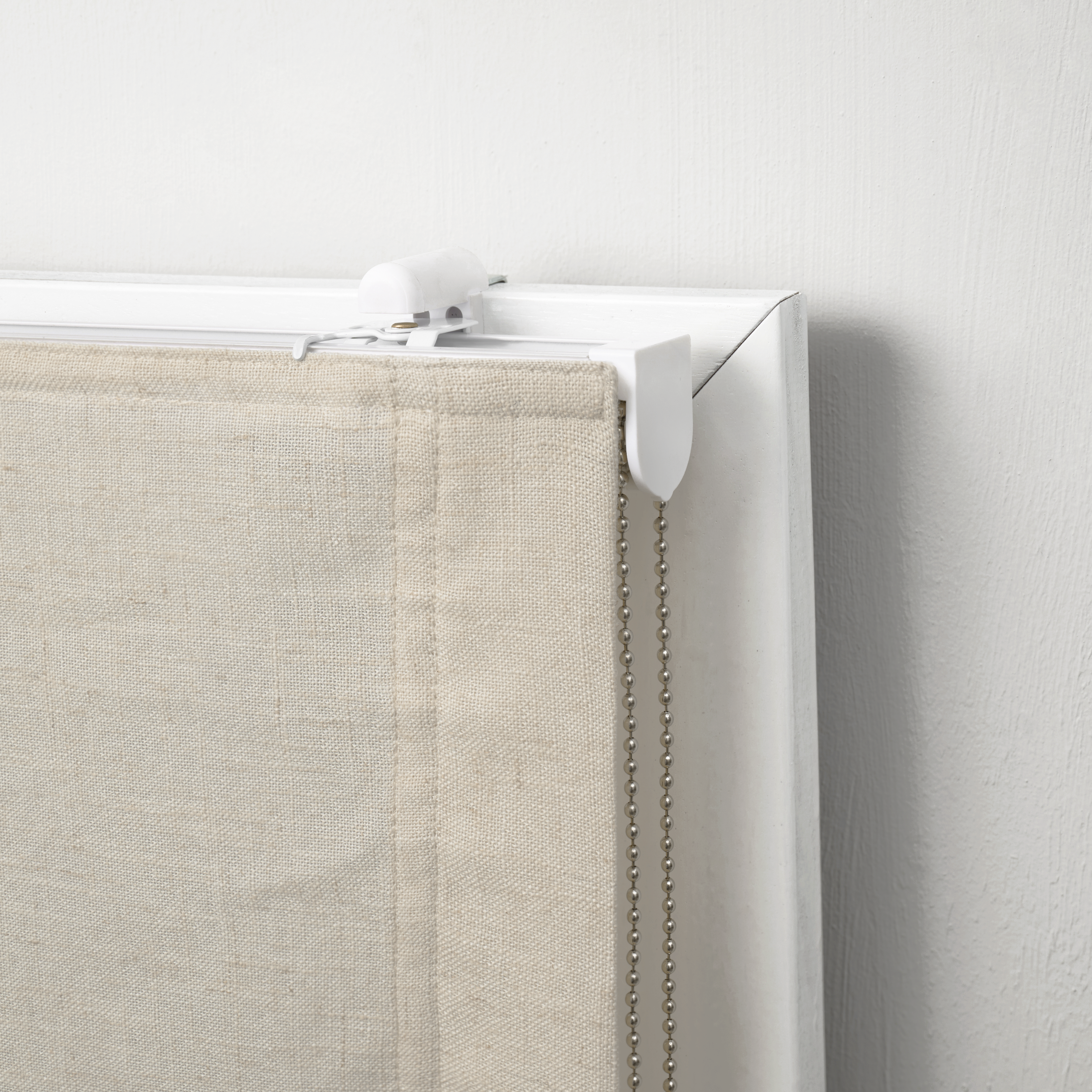 Estor plegable paquetto semi-transparente Charlina 90 x 175 cm poliéster liso beige INSPIRE con cadena. Instalación sin taladrar - 5