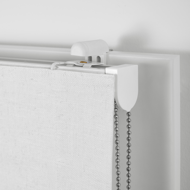 Supporto senza fori INSPIRE per tenda a pacchetto in poliammide bianco, 2 pezzi