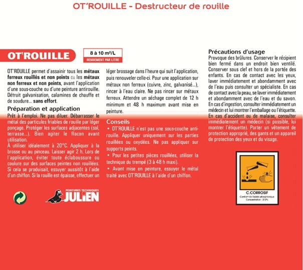 Traitement contre la rouille extérieure , JULIEN, 1L - 4