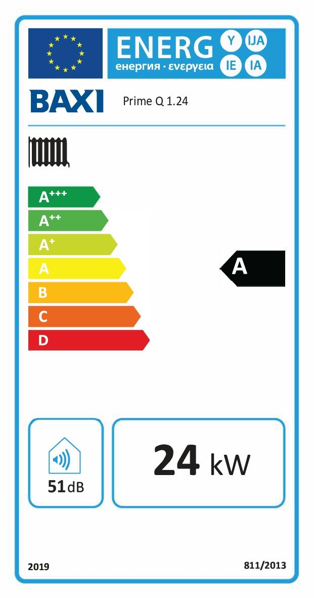Kocioł gazowy kondensacyjny 1F PRIME Q1.24 24kW - 2