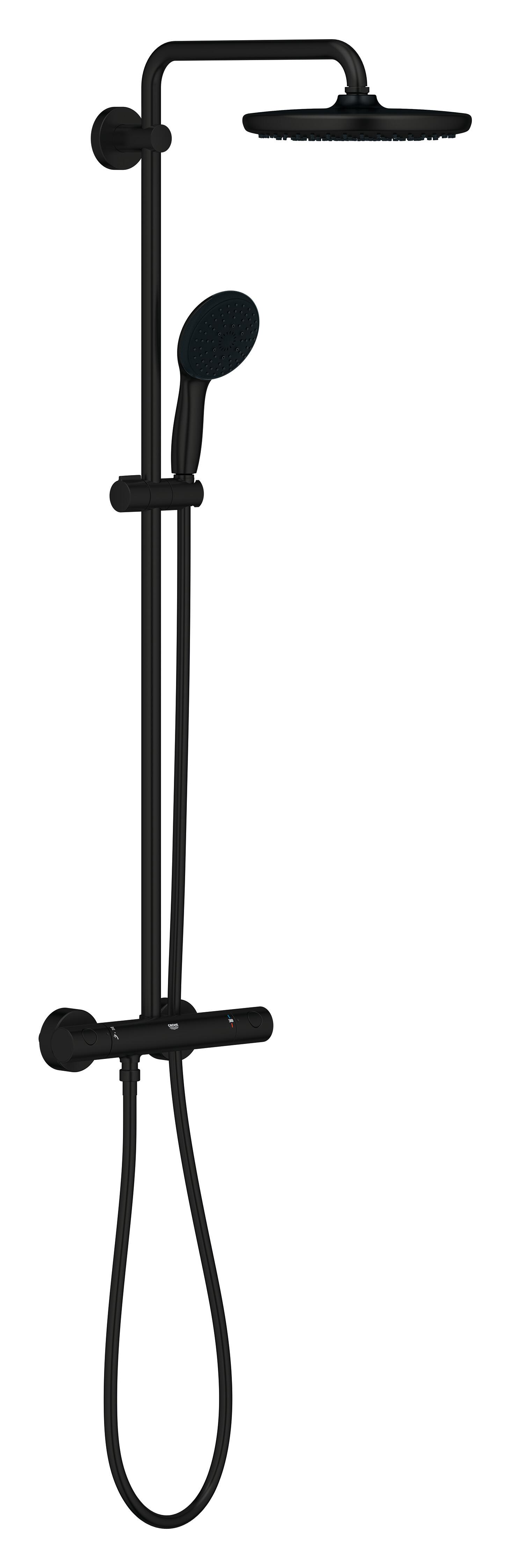 Conjunto de duche com torneira preto 250 Grohe Start Clova - 12