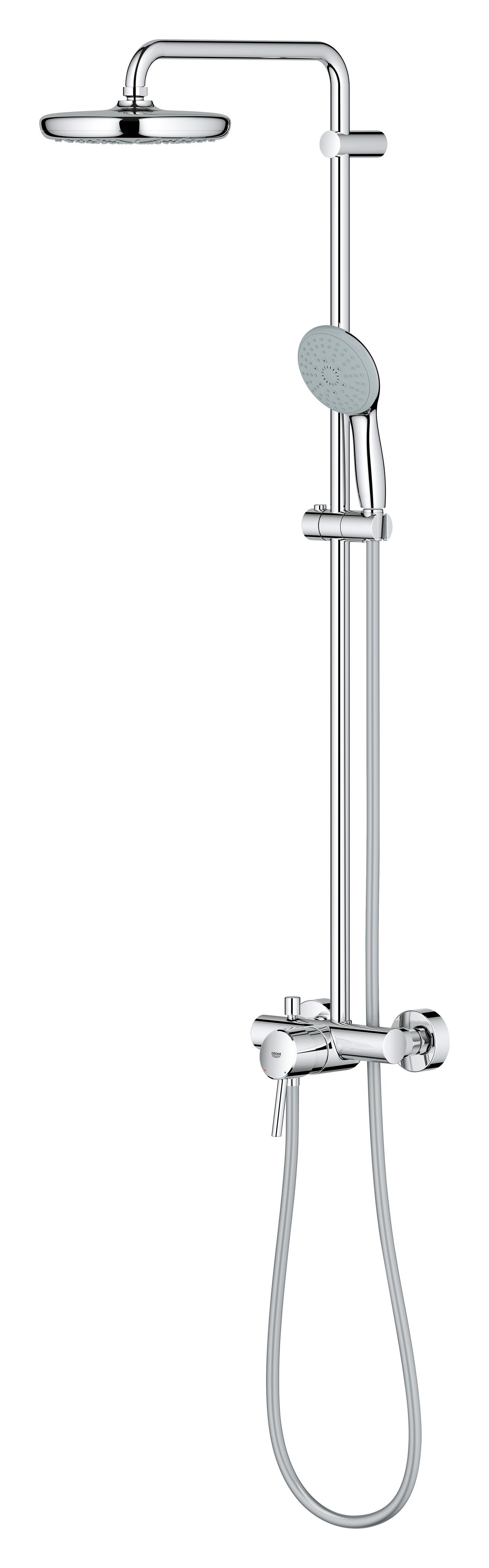 Conjunto de duche com torneira cromado 210 Grohe Start Clova - 18