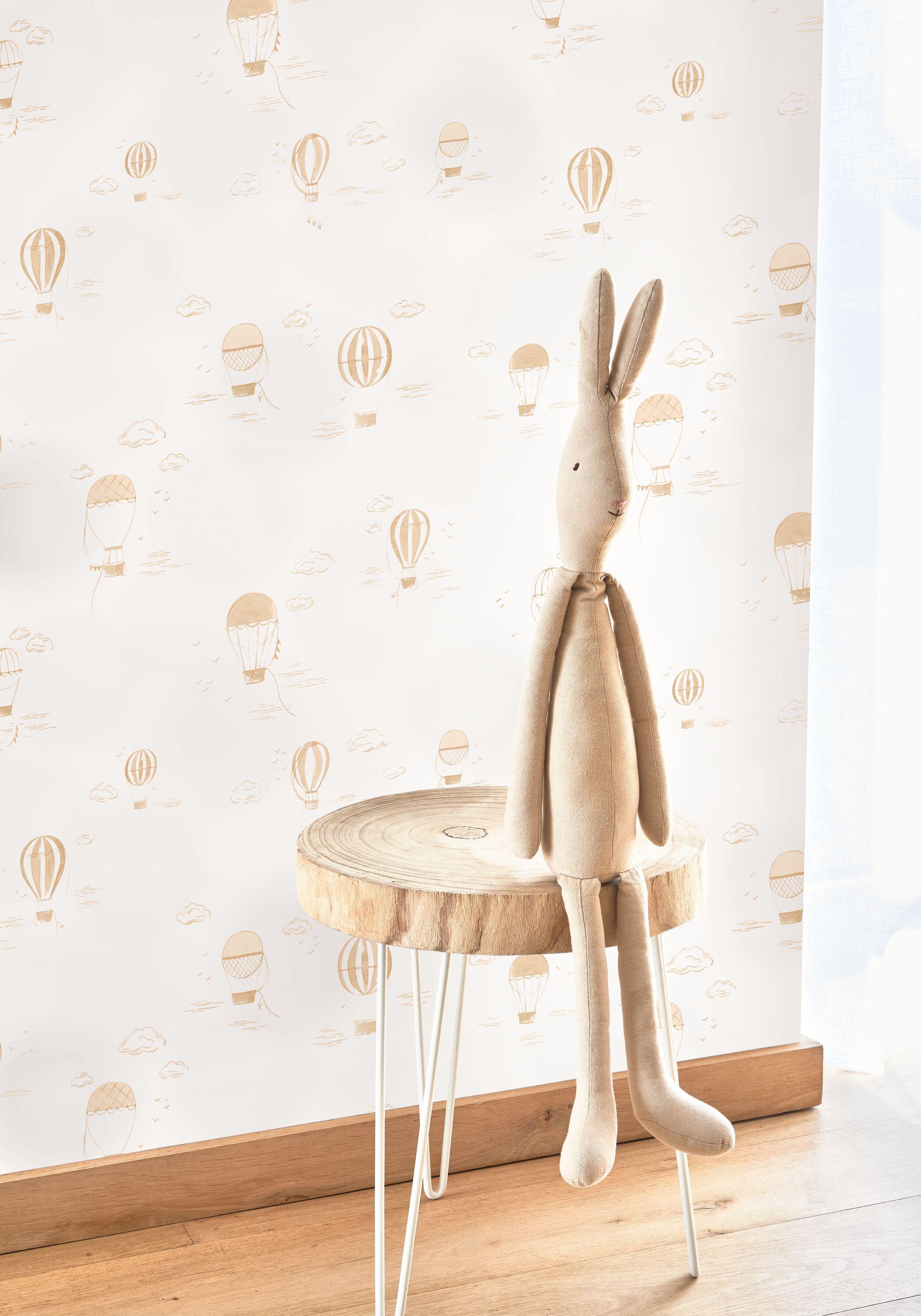 Papier peint intissé Once ballons camel | Leroy Merlin