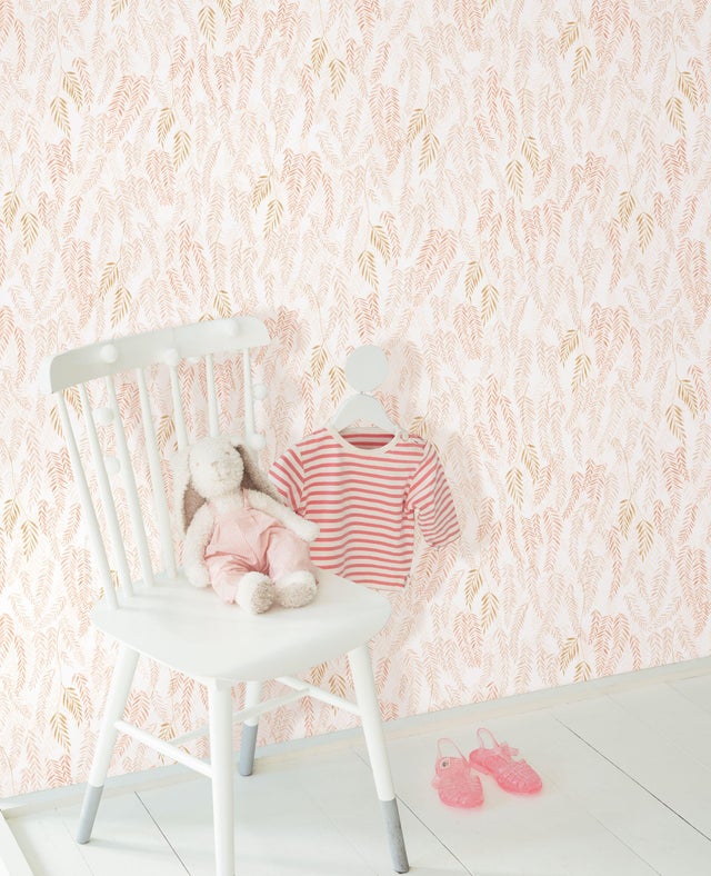 Papier peint intissé Once jungle rose blush