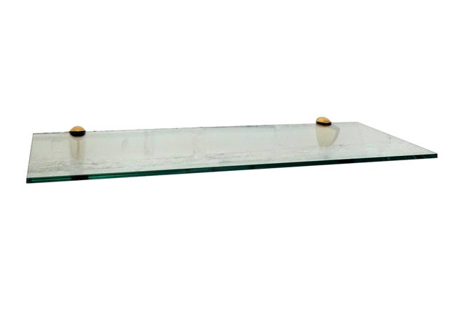 Mensola a muro dritto in vetro L 60 x P 28 cm trasparente