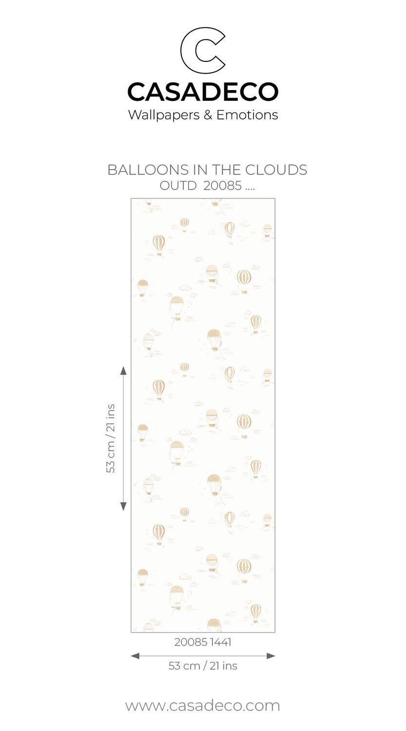 Papier peint intissé Once ballons camel - 2