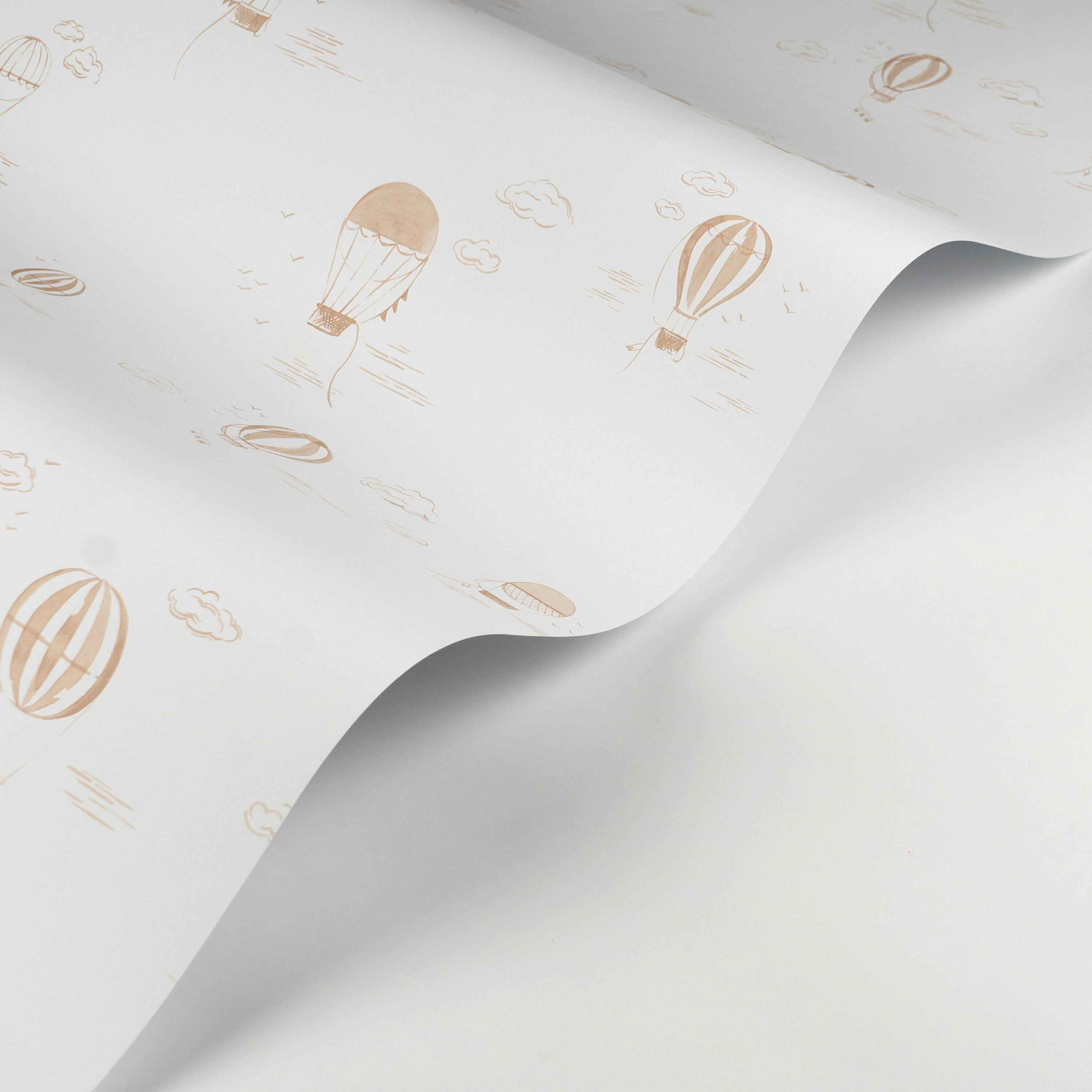 Papier peint intissé Once ballons camel - 4
