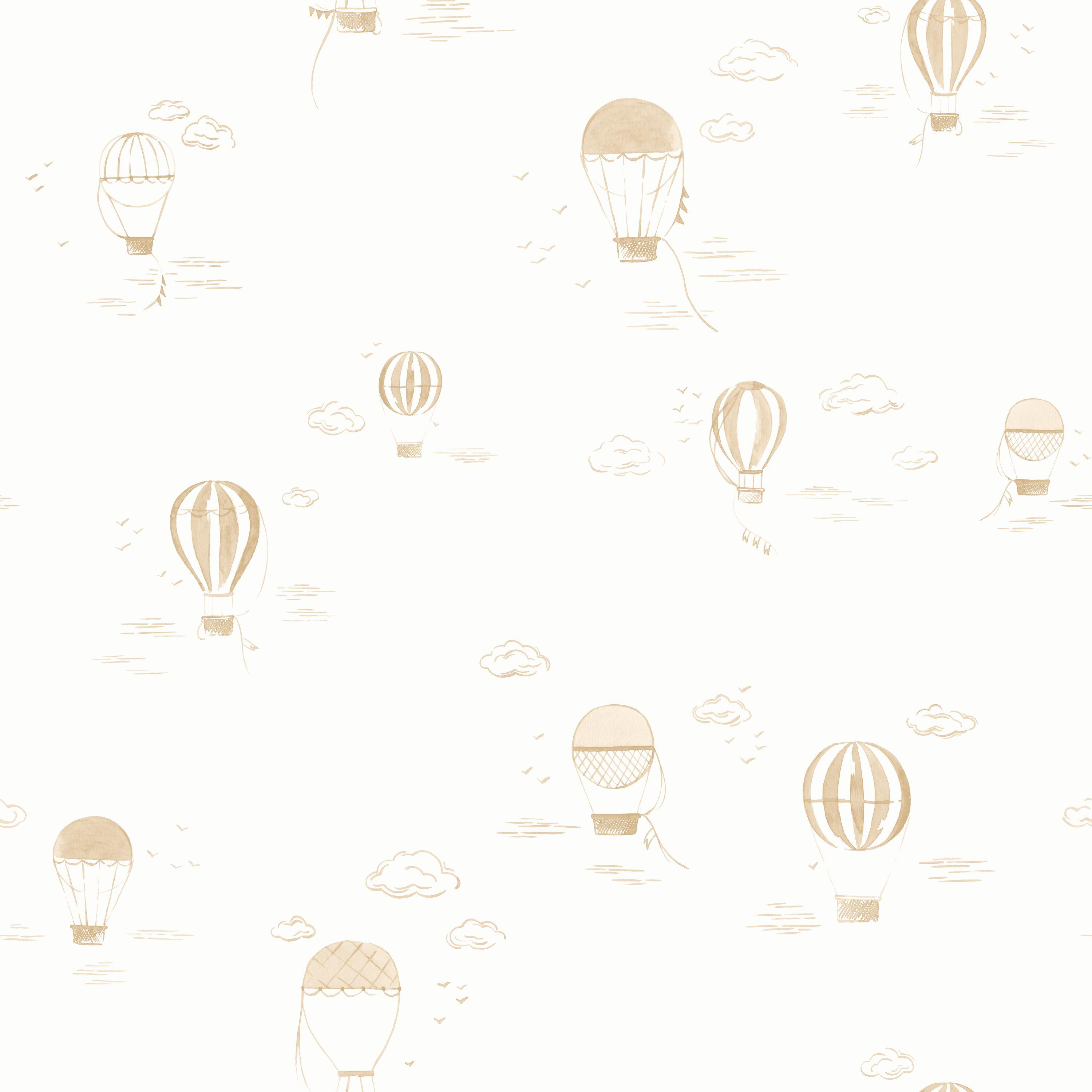 Papier peint intissé Once ballons camel - 3