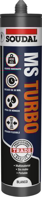 ADHESIVO MS TURBO SOUDAL BLANCO 290 ML - 1