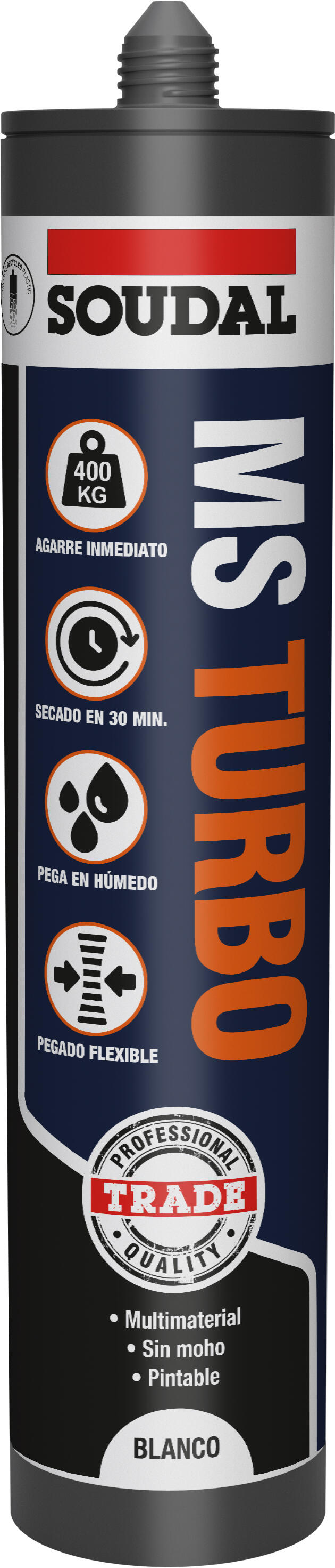ADHESIVO MS TURBO SOUDAL BLANCO 290 ML
