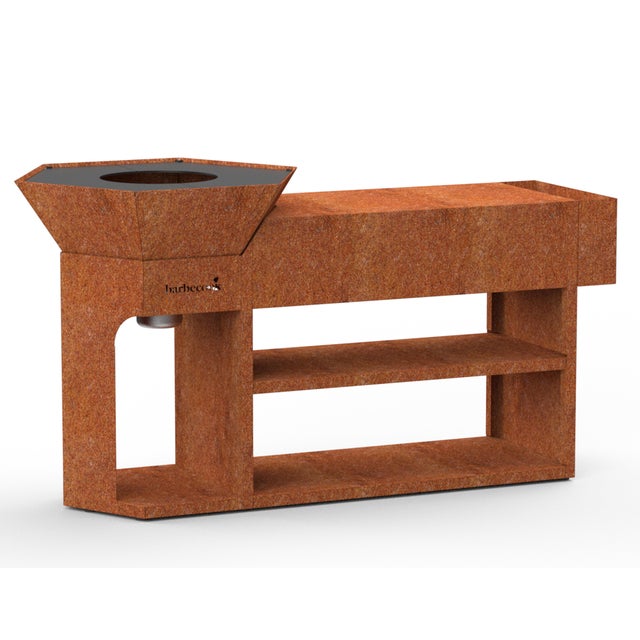 Brasero Nestor + plan de travail island corten BARBECOOK