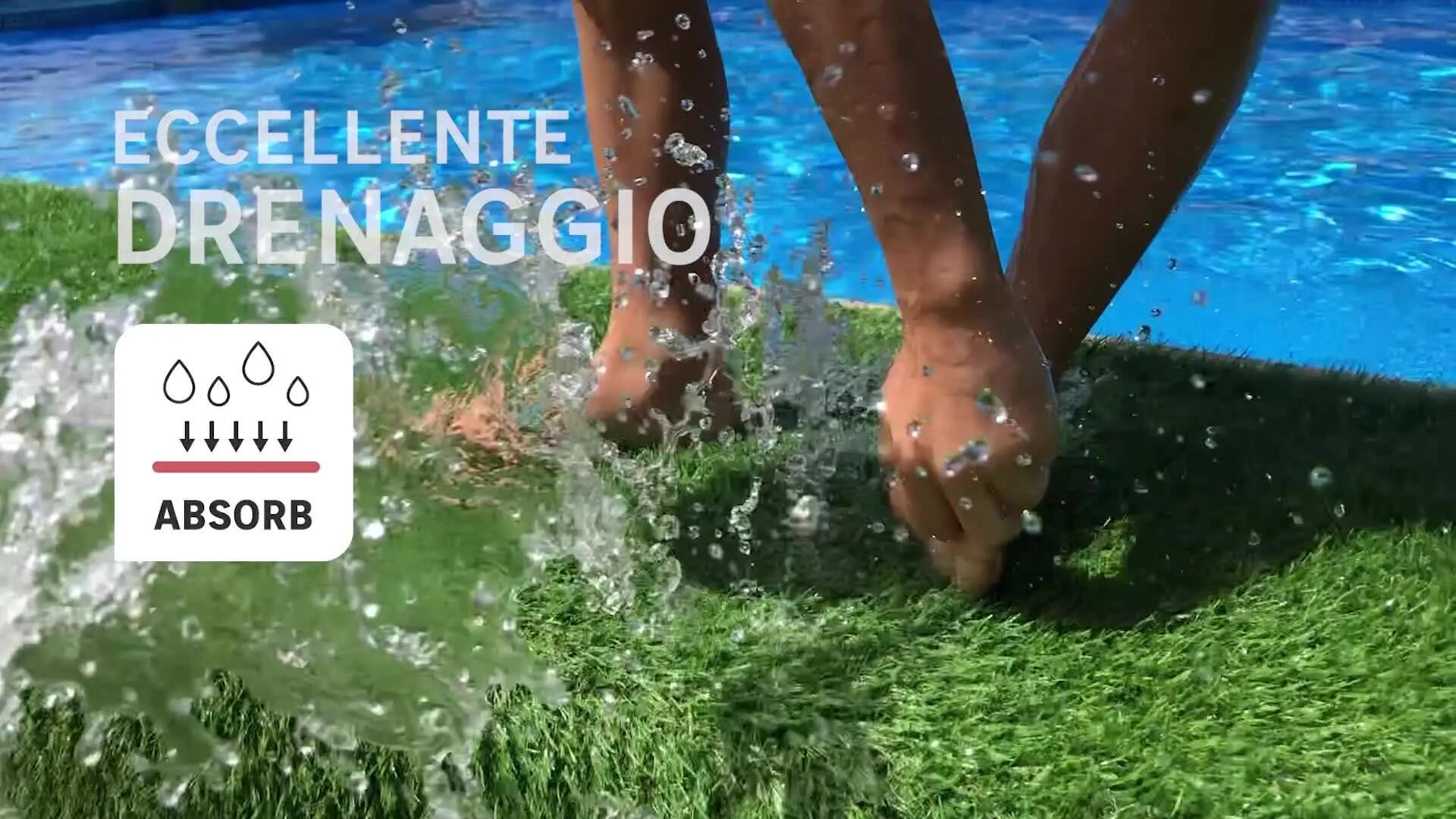 Rotolo di erba sintetica Sp 30 mm drenante e resistente ai raggi UV 5 x 1 m, 5 m² NATERIAL IBIZA - 12